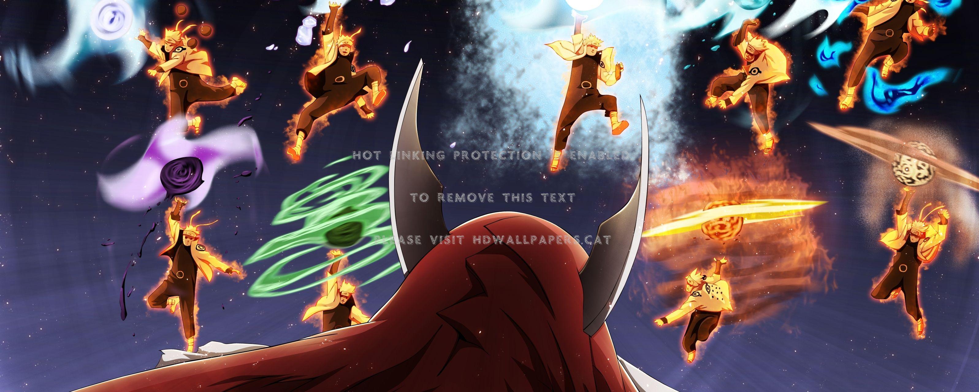 3194x1281 Eat This Sage Art Super Tailed Beast Arc Rasen Shuriken Bijuus