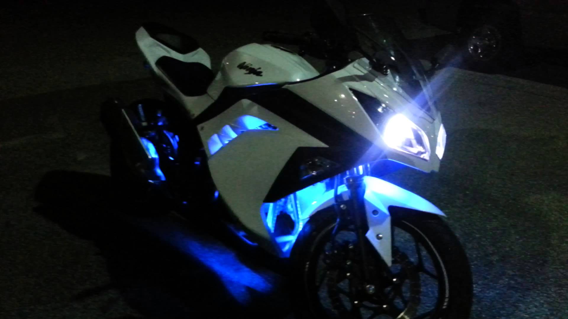 1920x1080 Blue Wallpaper Kawasaki Ninja 300