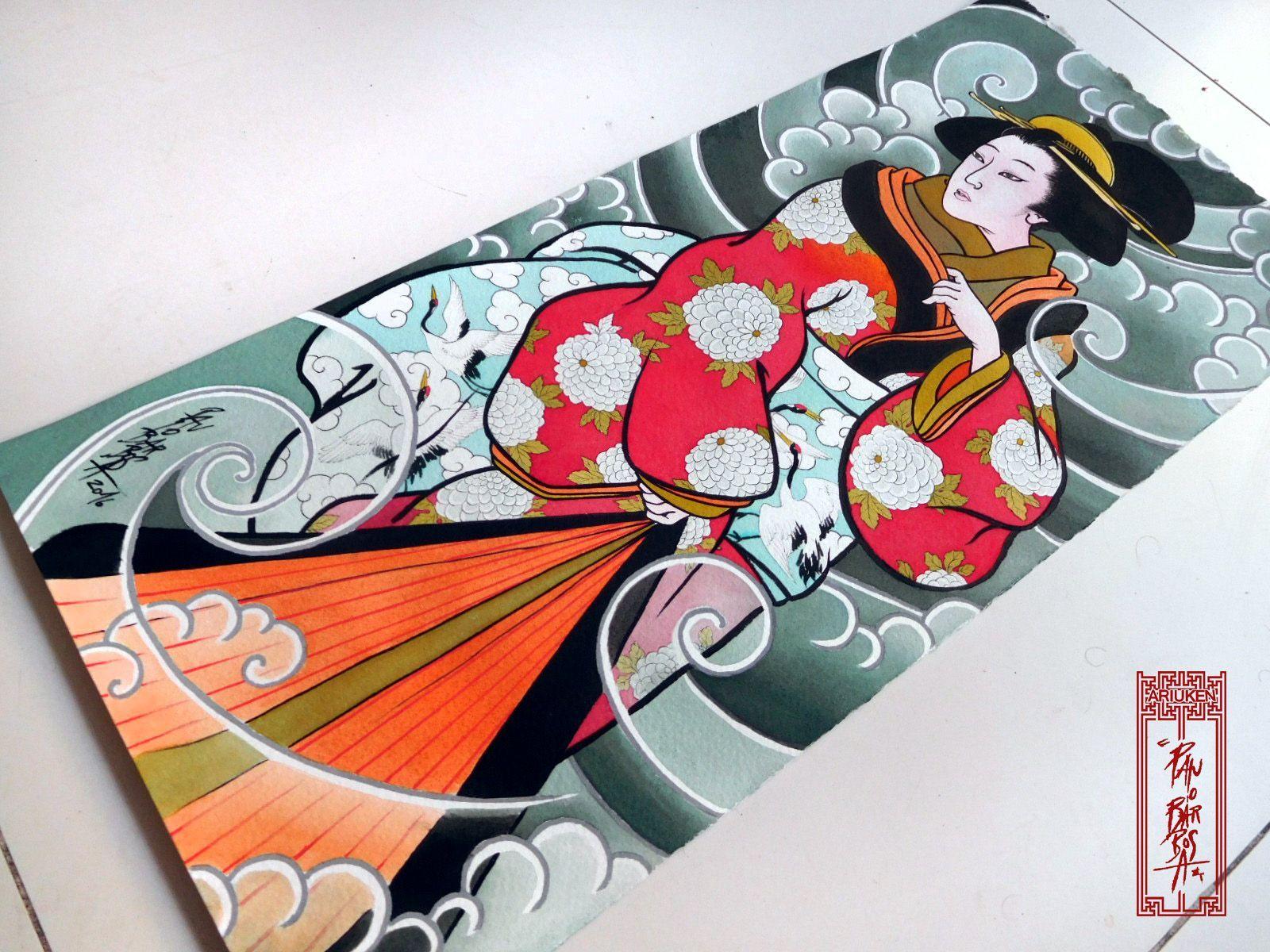 1600x1200 Geisha Art By Paulo Barbosa Art on Facebook. Flash for jp
