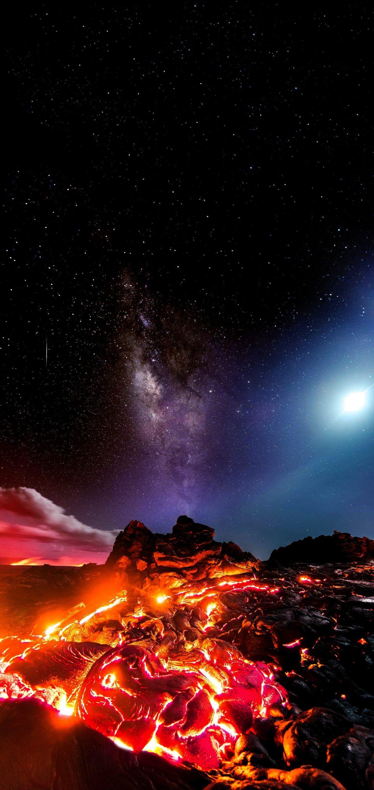 1213x2560 OLED space wallpaper optimized for iPhone