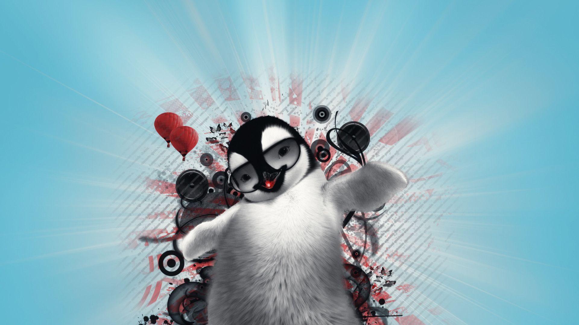 1920x1080 Christmas Penguin Wallpaper