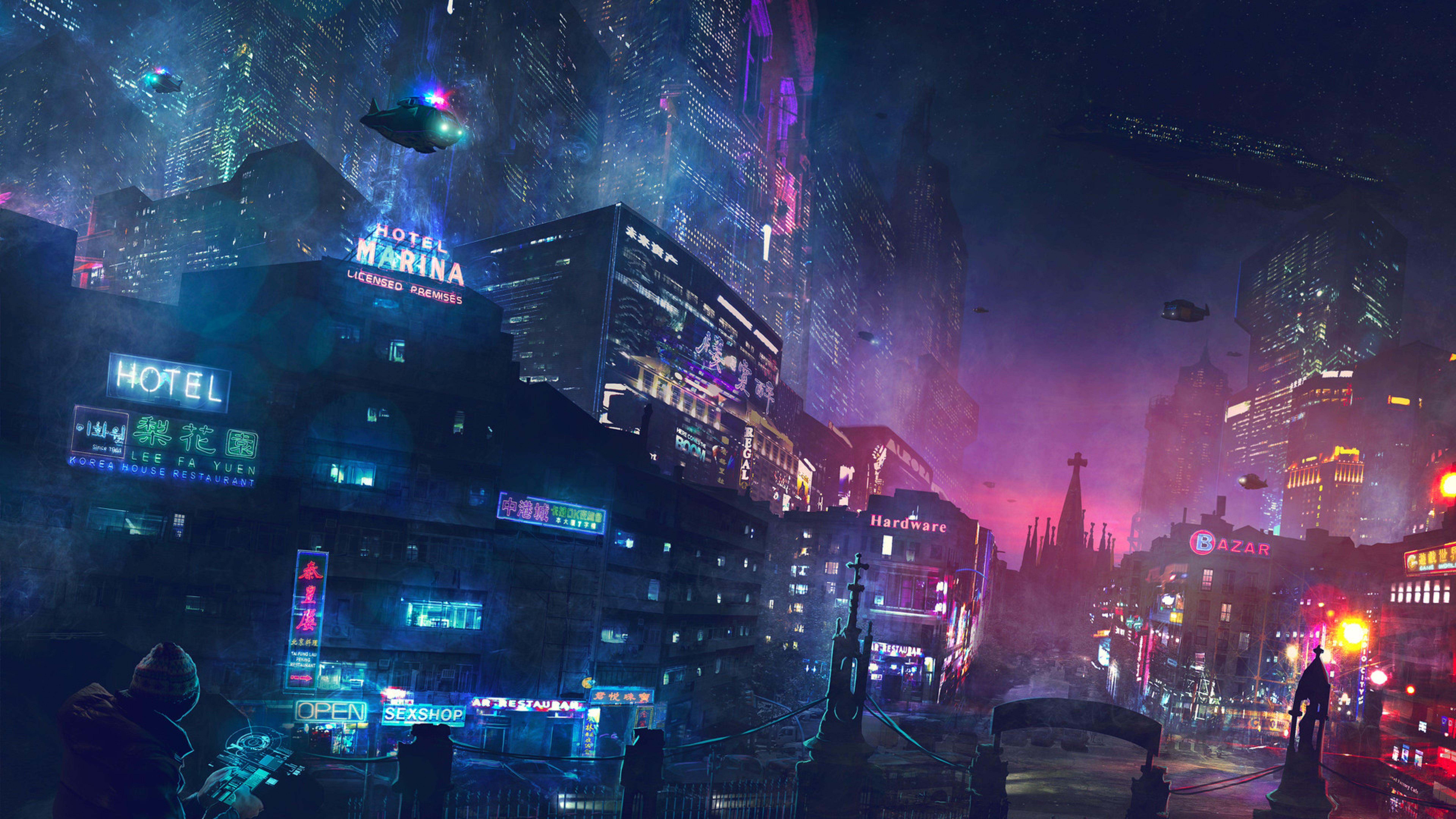 7680x4320 Cyberpunk 2077 Minimalist Wallpaper