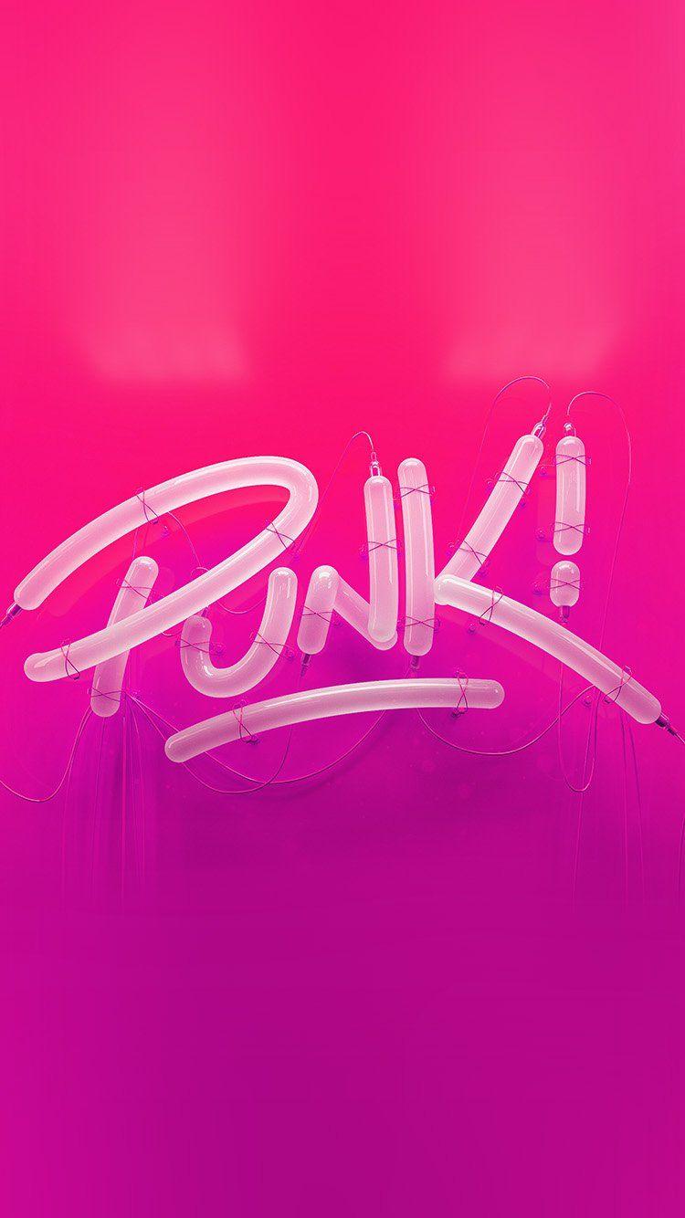 750x1334 iPhone7 wallpaper. punk neon sign art minimal illustration art red