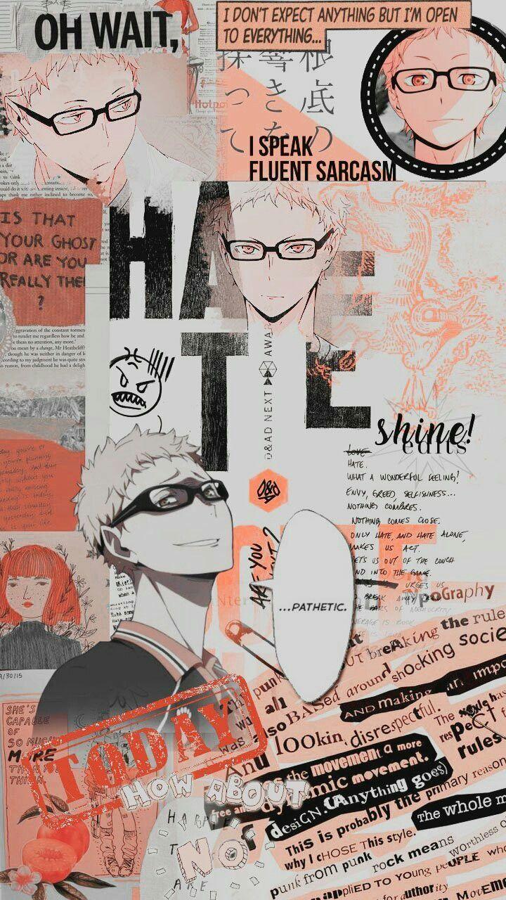 720x1280 creditos: (twitter). Anime wallpaper, Haikyuu tsukishima, Haikyuu anime