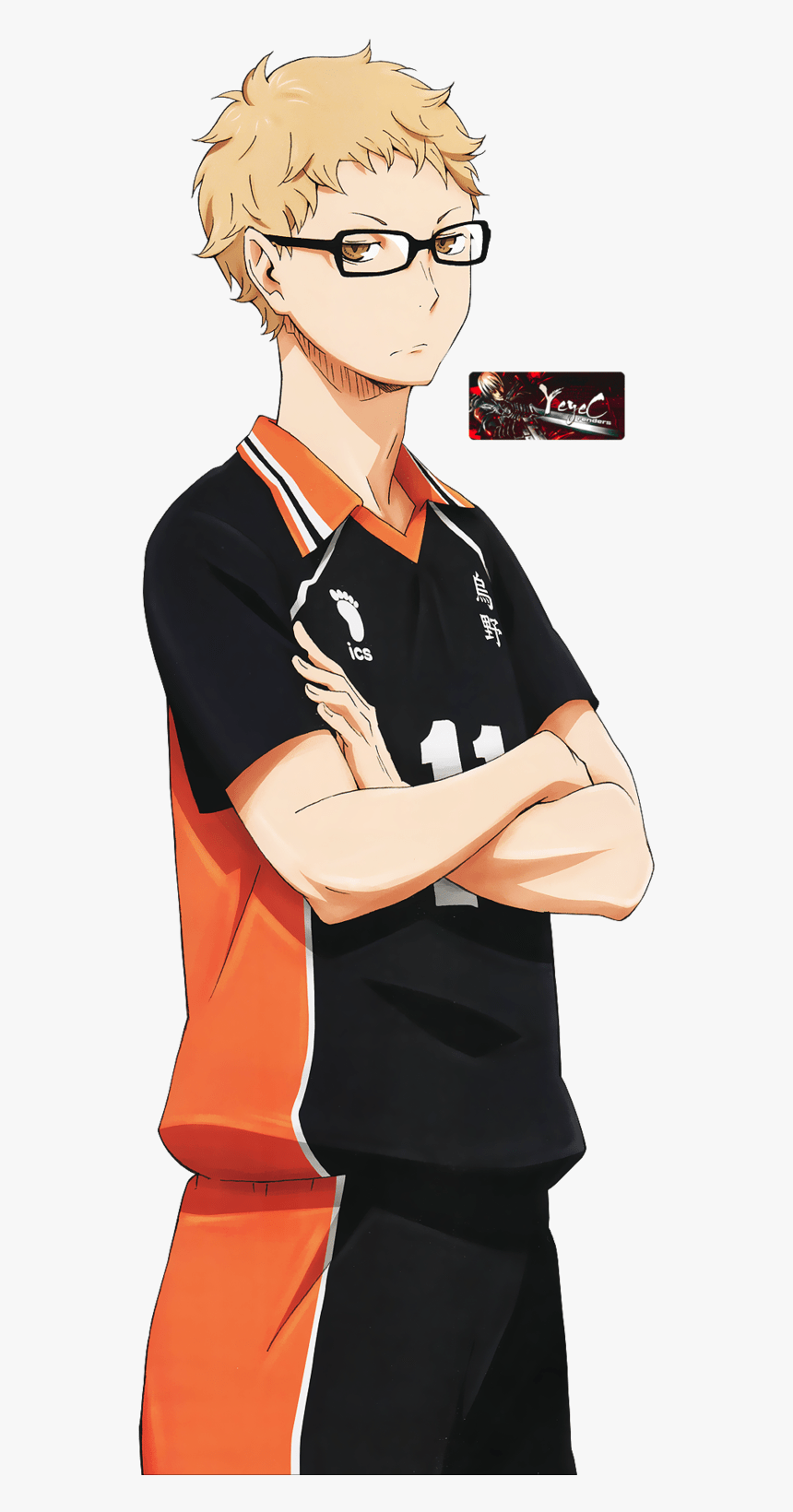 860x1640 Haikyuu Clipart Tsukki Tsukishima Png, Transparent Png, Transparent Png Image