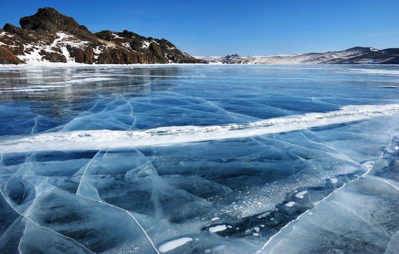 1332x850 Wallpaper ice, winter, snow, lake, shore, Baikal, Russia, Baikal image for desktop, section пейзажи