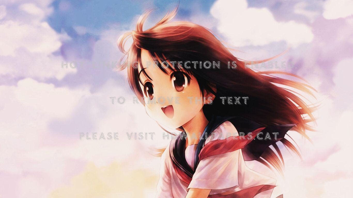 1366x768 Happy Pretty Anime Girl Azumanga - Dễ thương Happy Animated Girl - Hình nền 1366x768