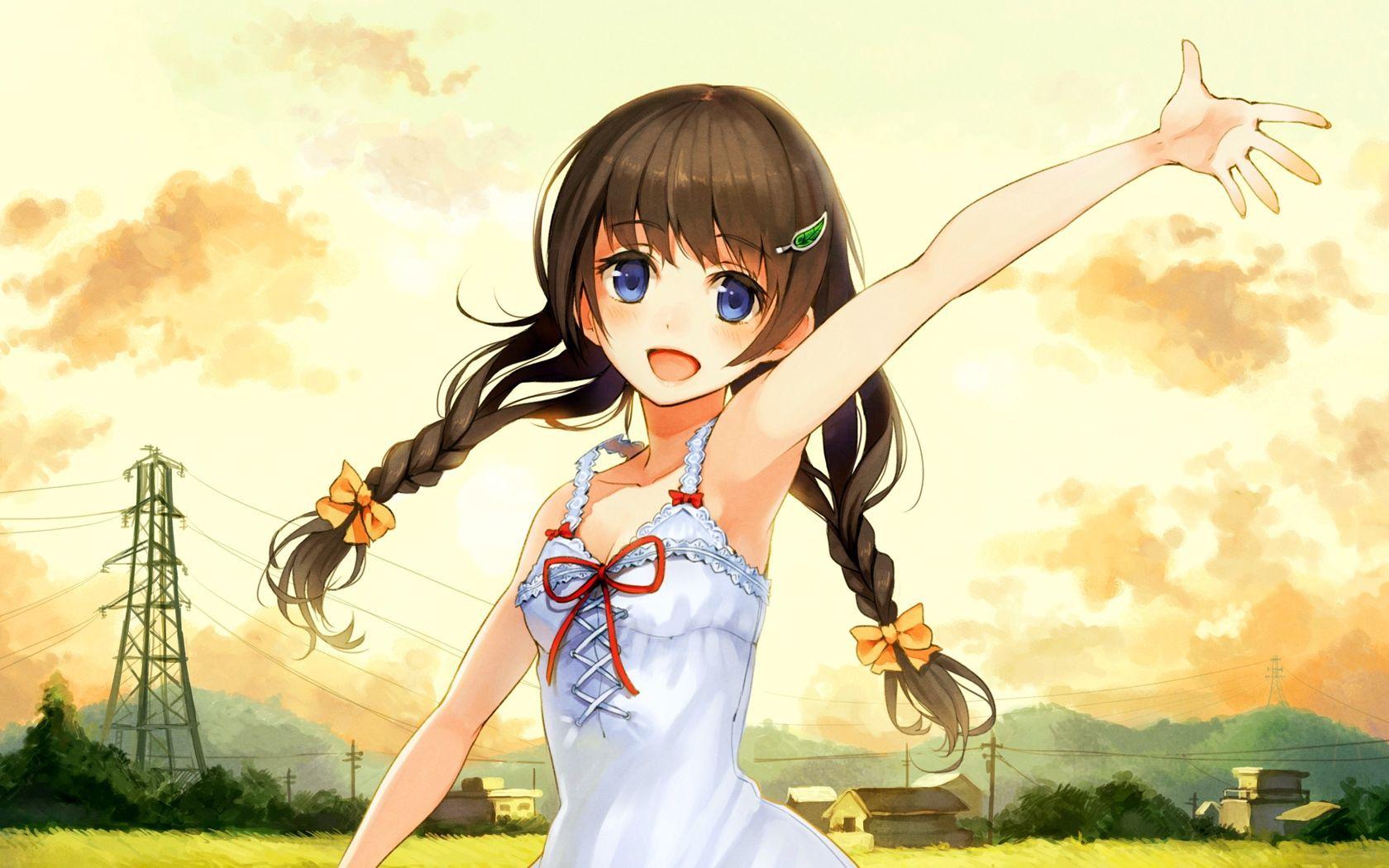 1680x1050 Happy Girl Wallpaper