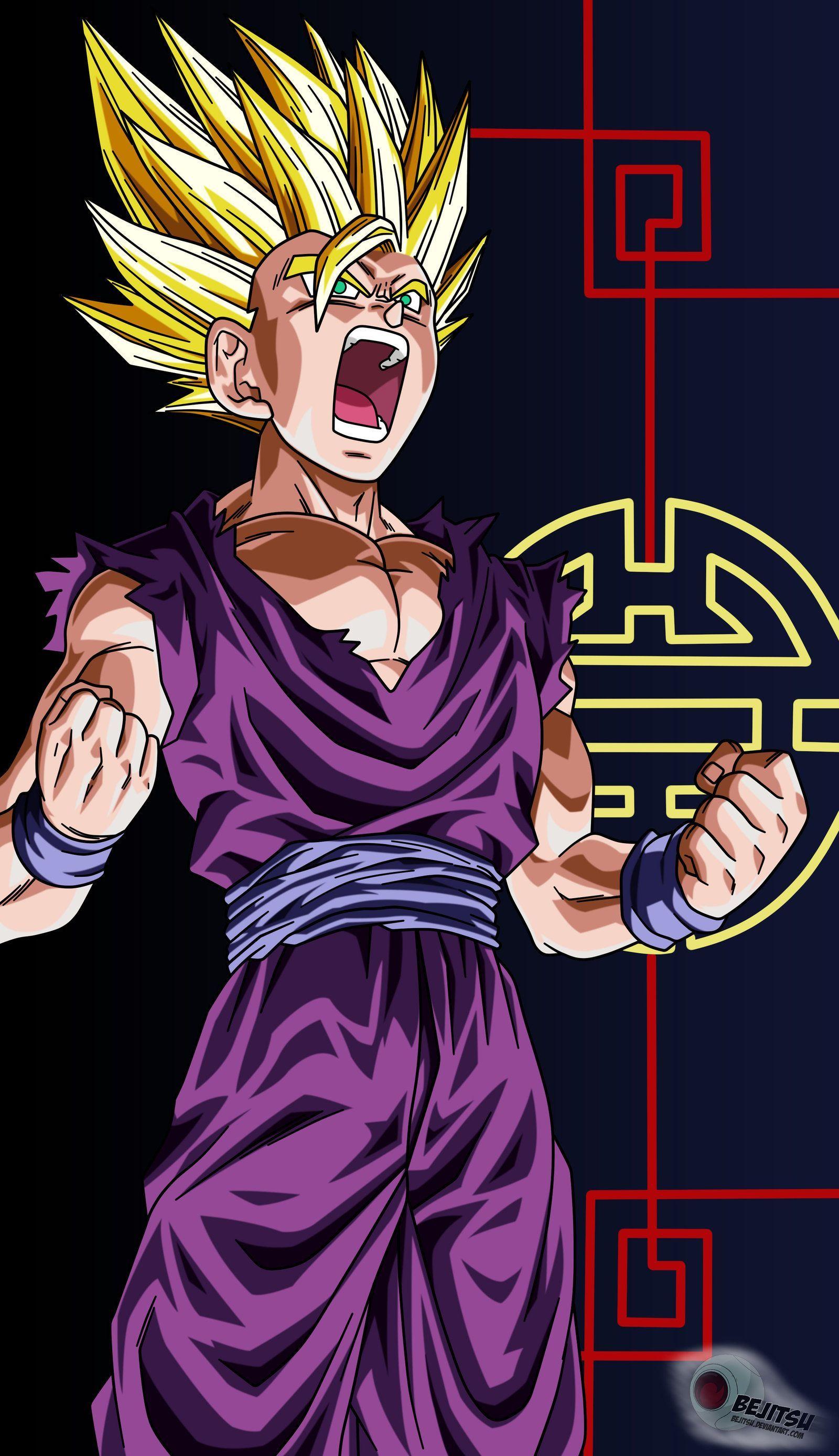 1600x2775 Super Saiyan 2 Gohan Wallpaper