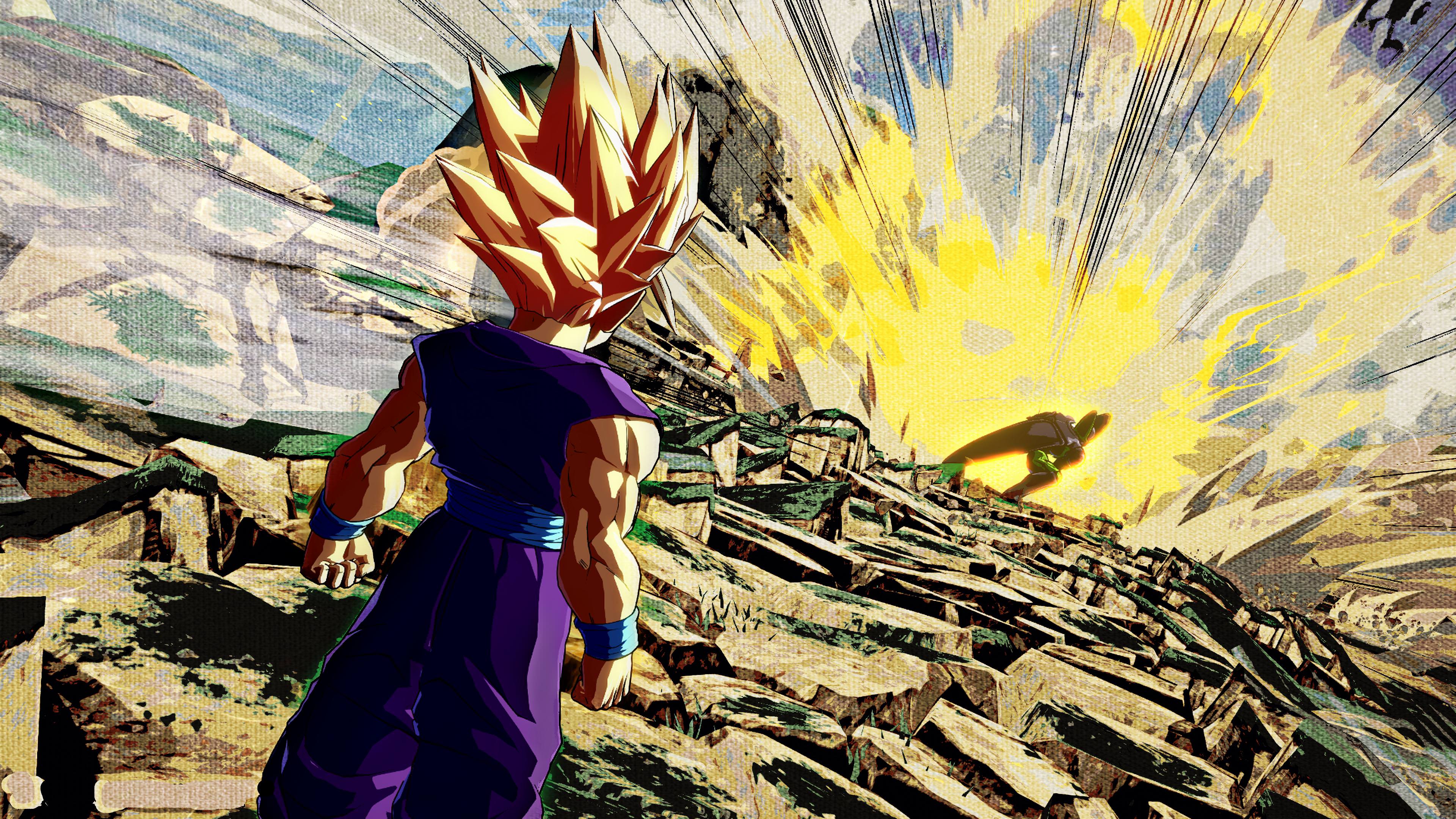 3840x2160 Teen Gohan vs. Cell 4K Wallpaper