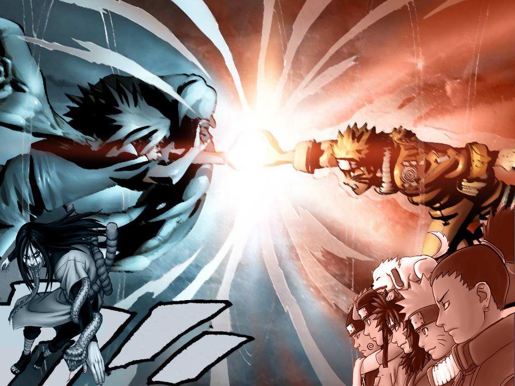 1024x768 Sasuke Vs Naruto Wallpaper