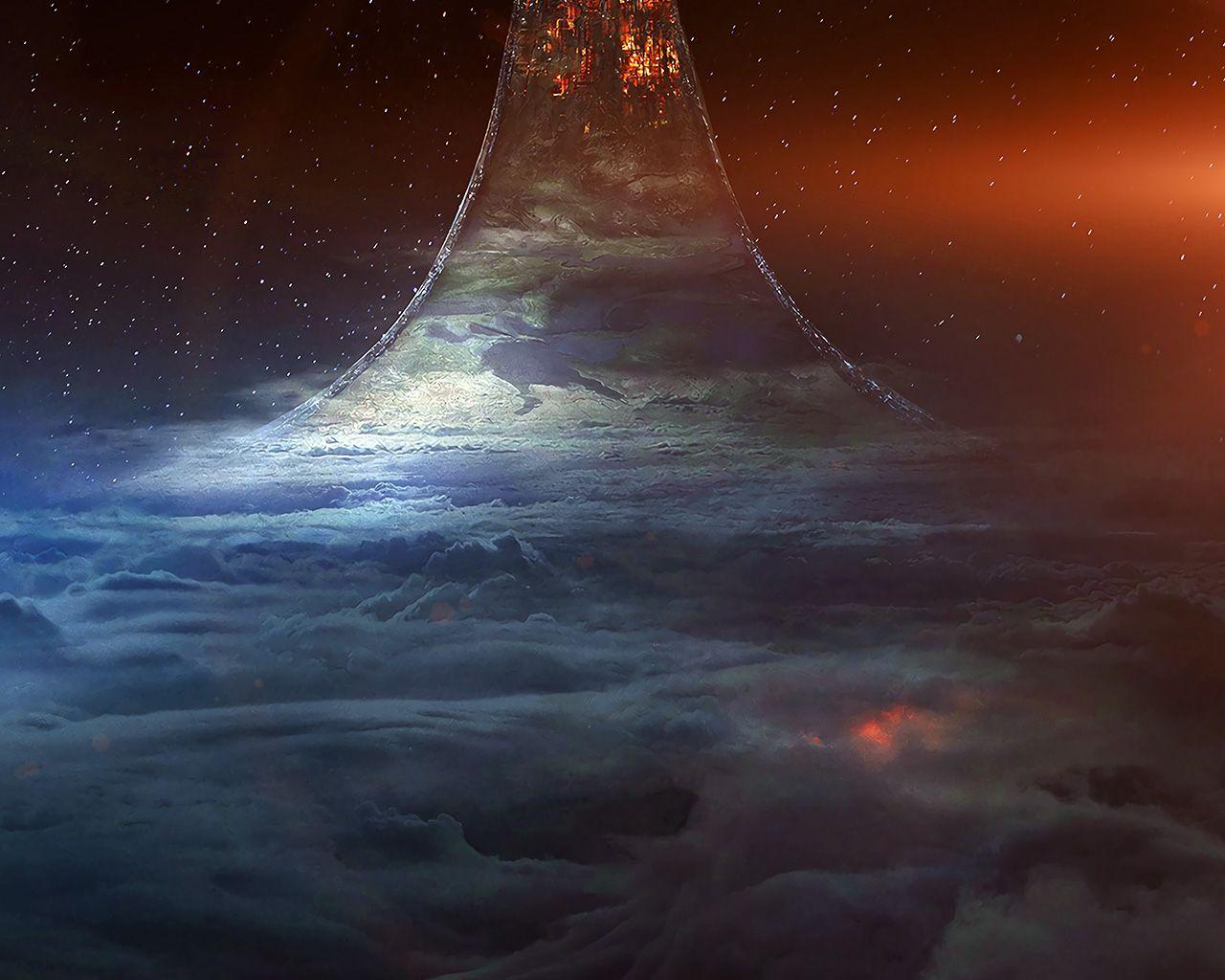 1280x1024 To Heaven Or Hell Dark Blue Illustration Art Flare Wallpaper