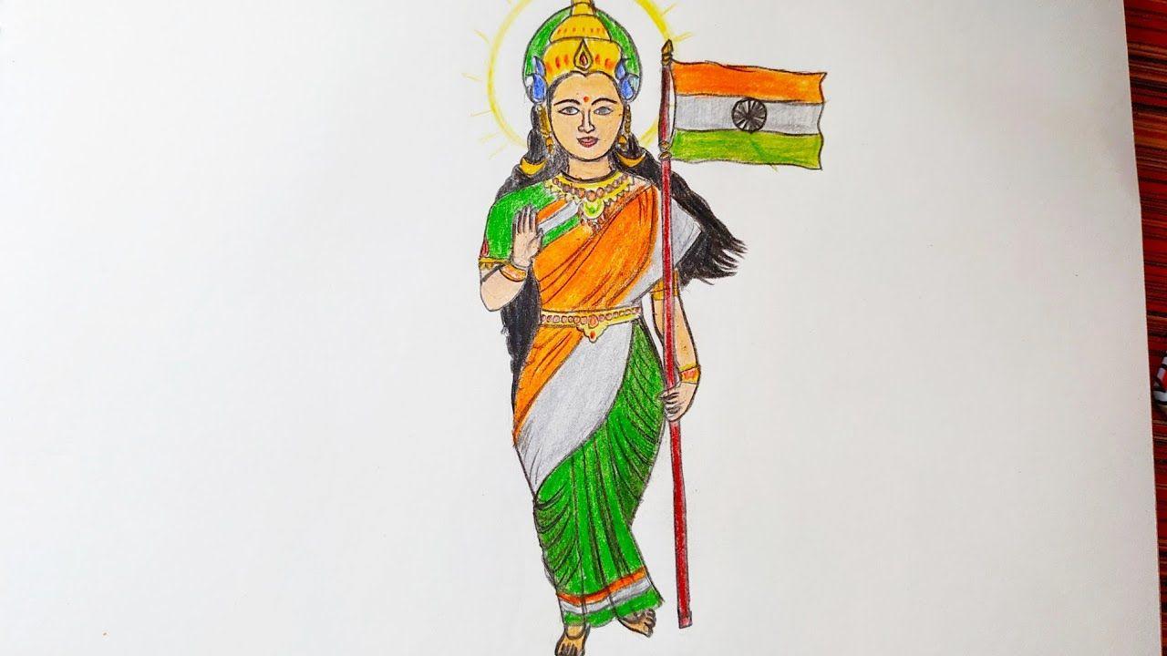 1280x720 bharat mata easy step