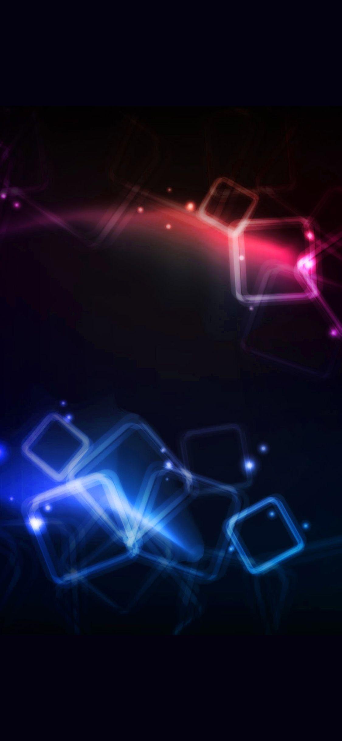 1125x2436 Abstract red blue dark pattern light iPhone X Wallpaper Free Download