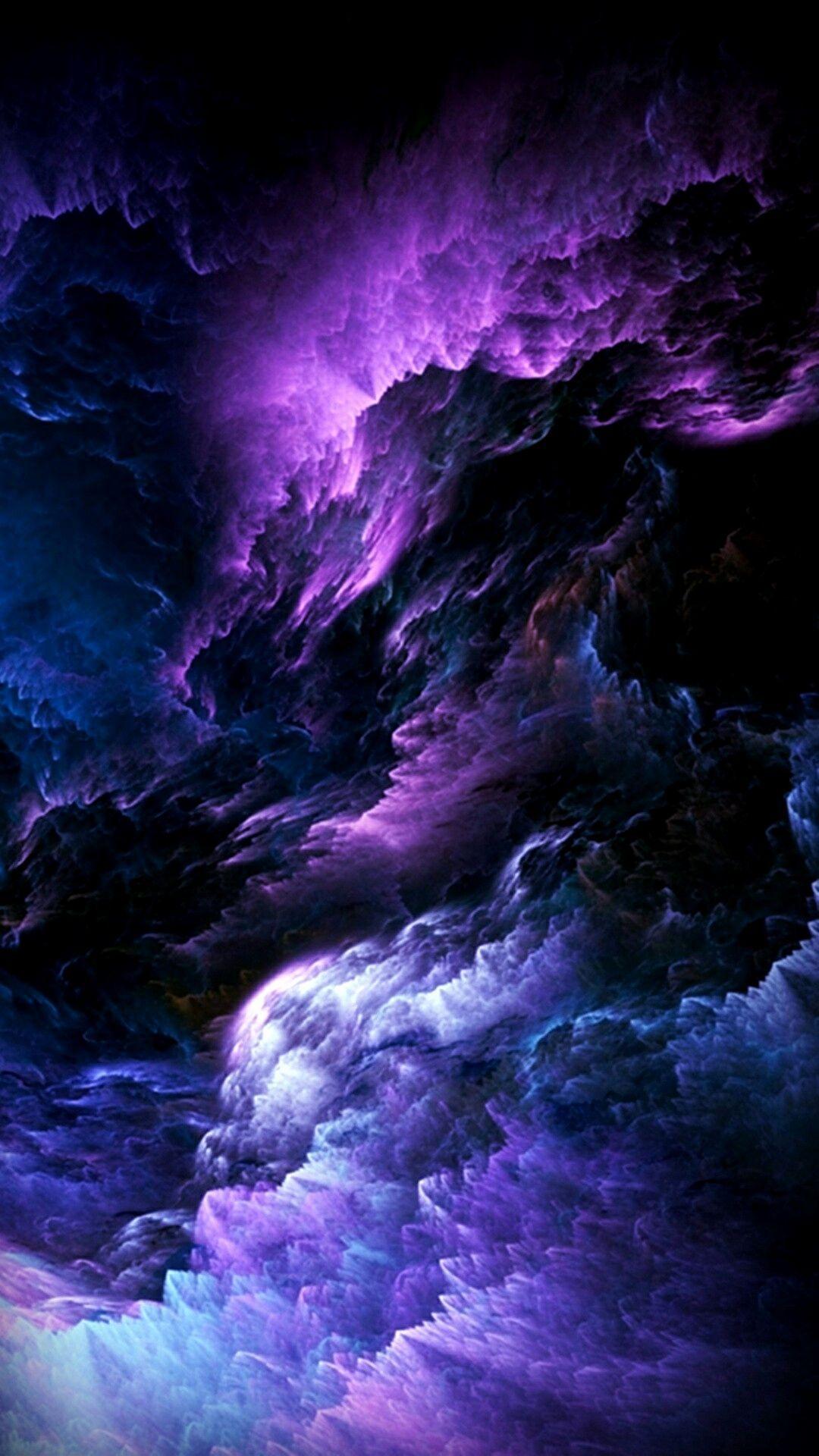 Wallpaper 4k Purple Blue Moving Down Abstract Wallpaper