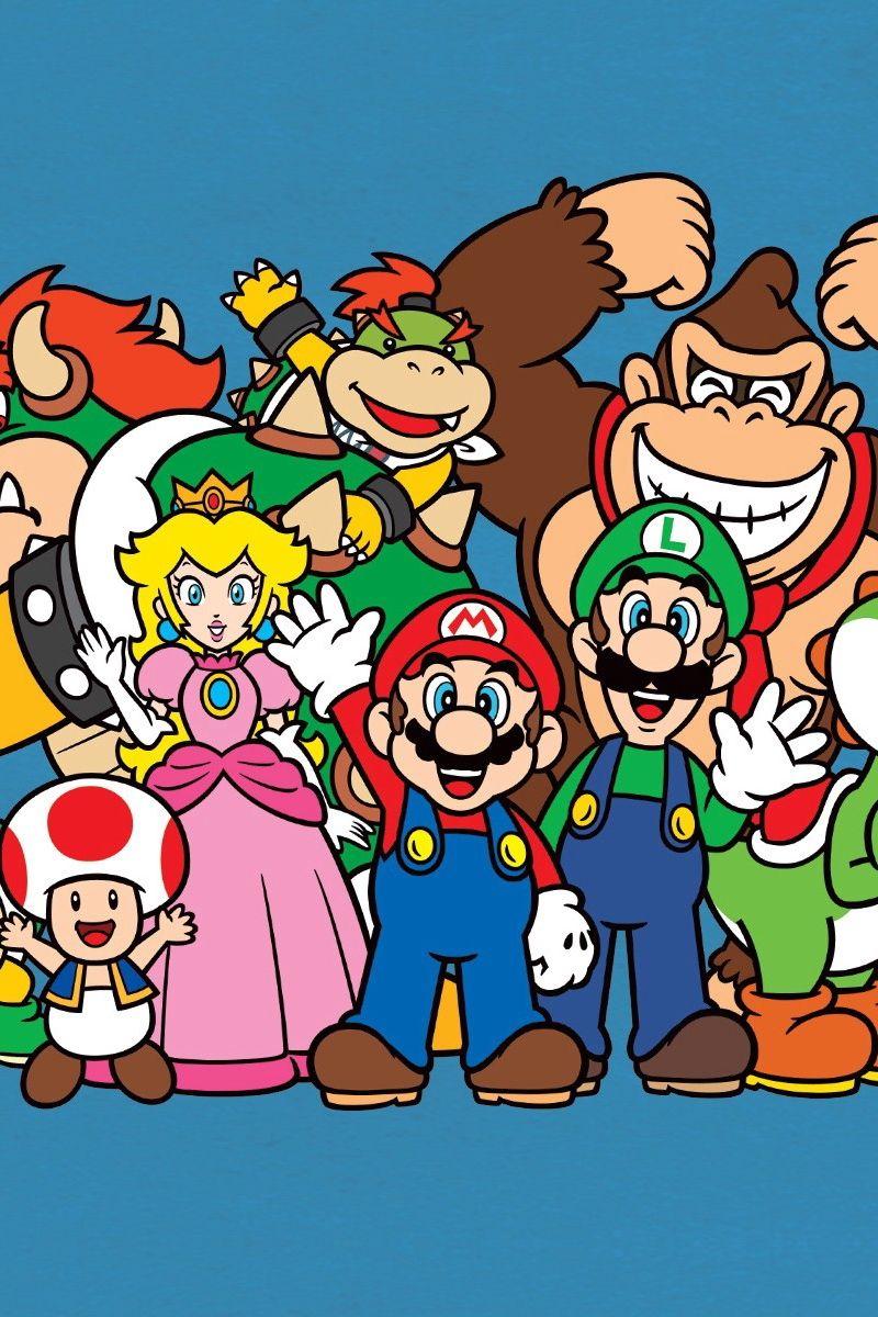 800x1200 Wallpaper Mario Bros, Luigi, Yoshi, Princess Peach, And Luigi Wallpaper iPhone