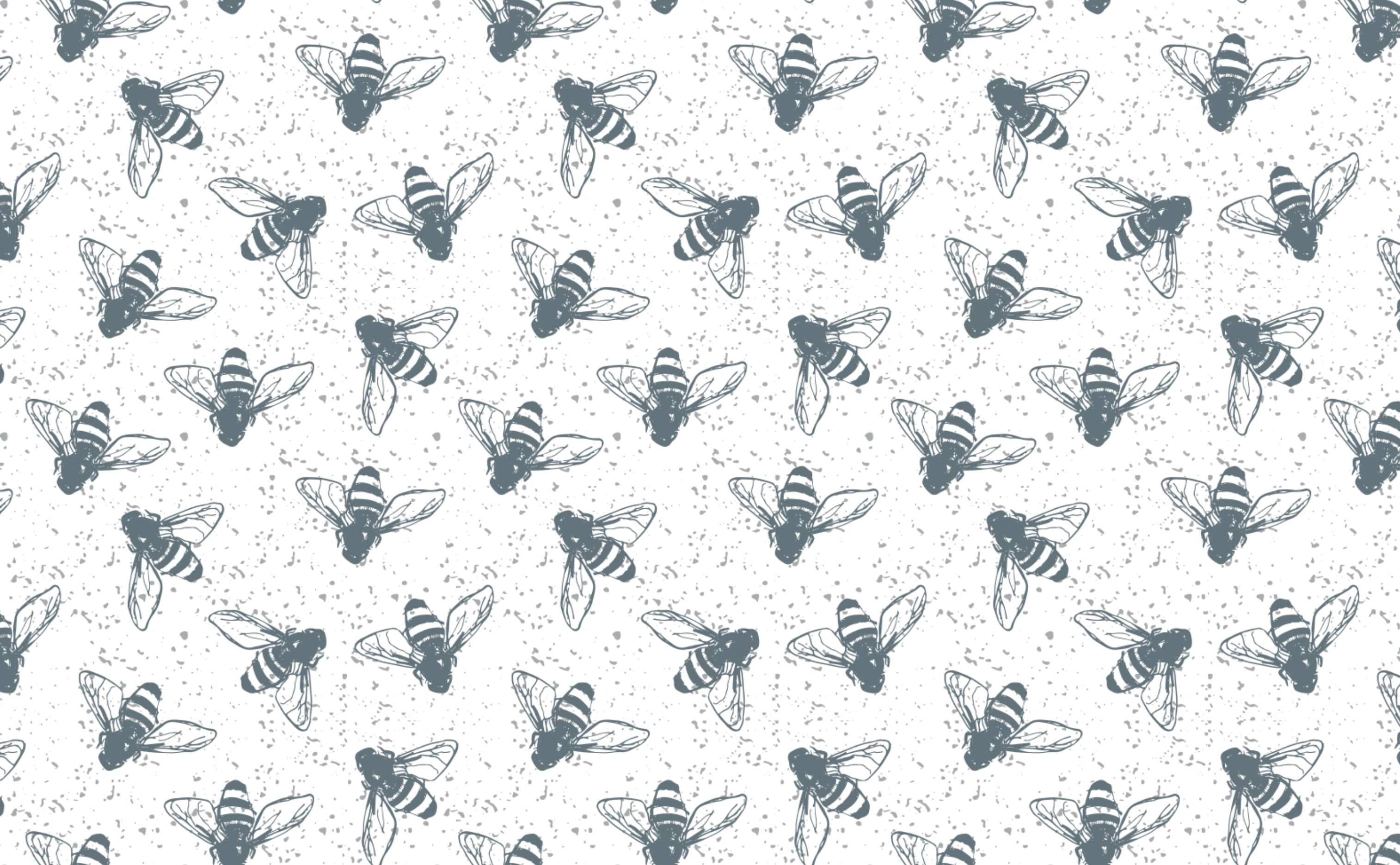 3028x1872 Bees Pattern Wallpaper for Walls .wallsneedlove.com · In stock