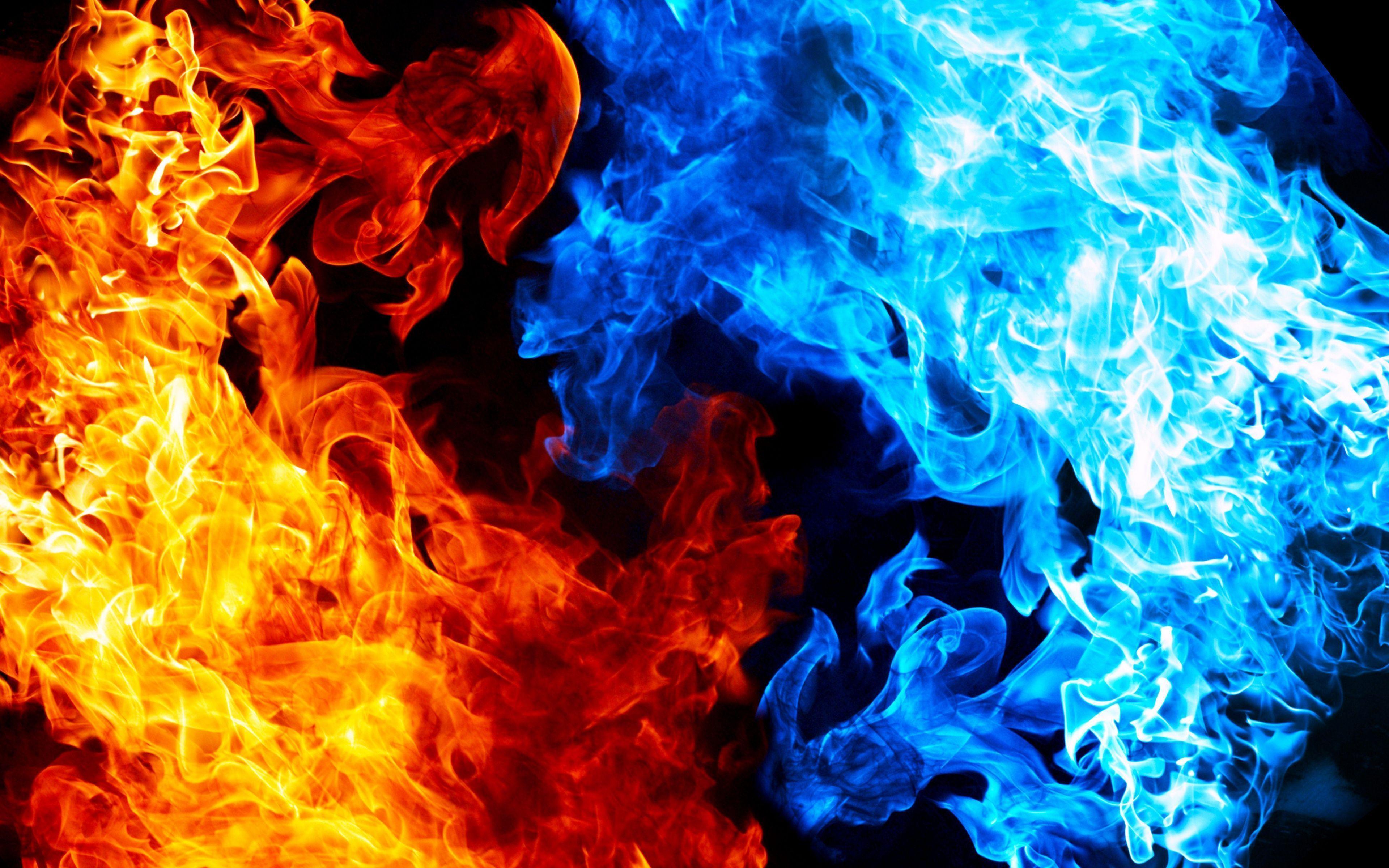 3840x2400 Blue Flames Wallpaper Group Wallpaper