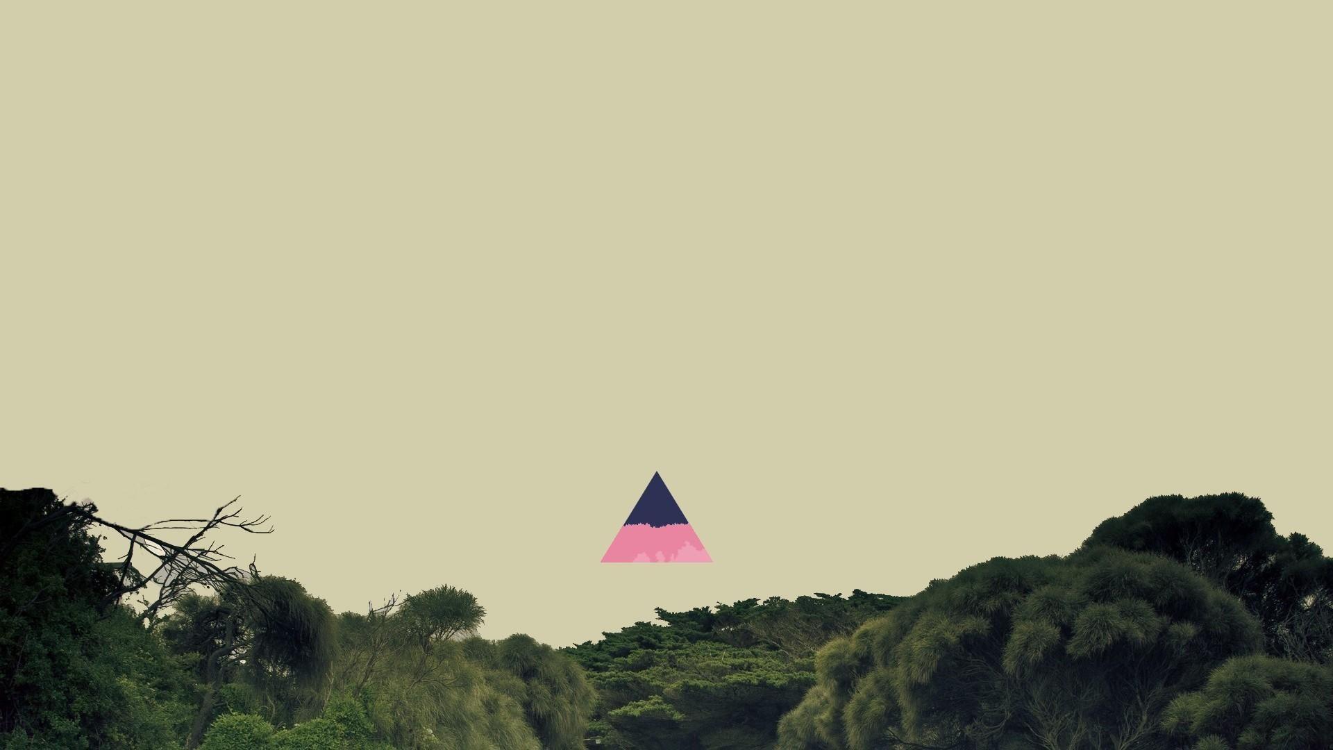 1920x1080 Forests hipster triangles wallpaper