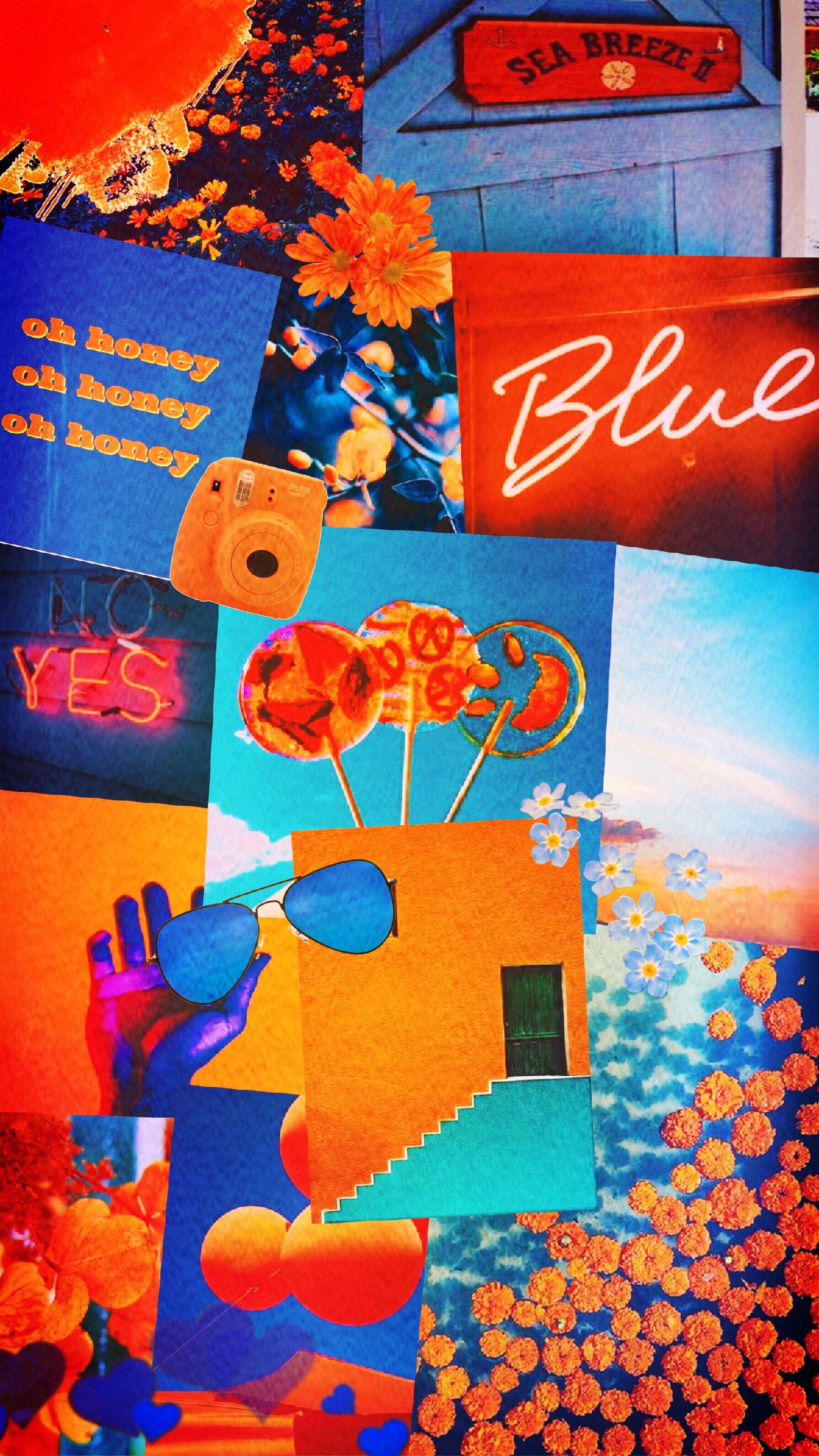 2304x4096 edit #aesthetic #blue #orange .