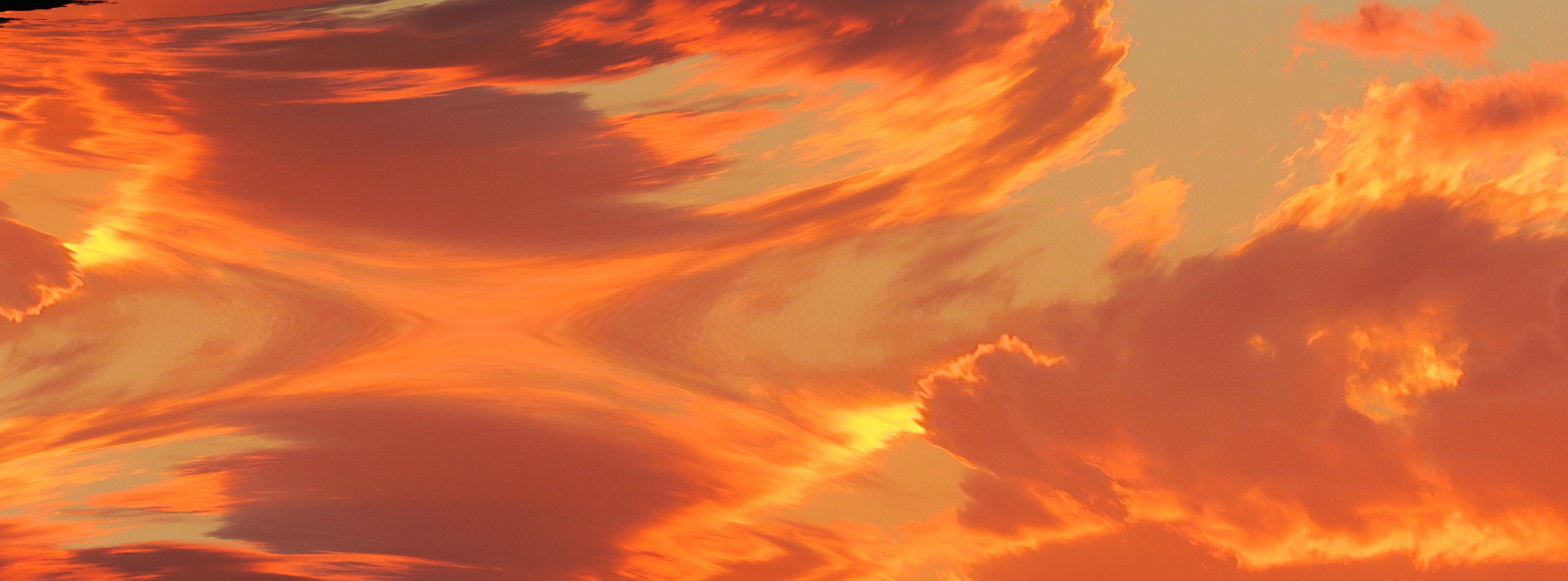 5472x2028 Orange Aesthetic Computer Wallpaper on .wallpaper.dog