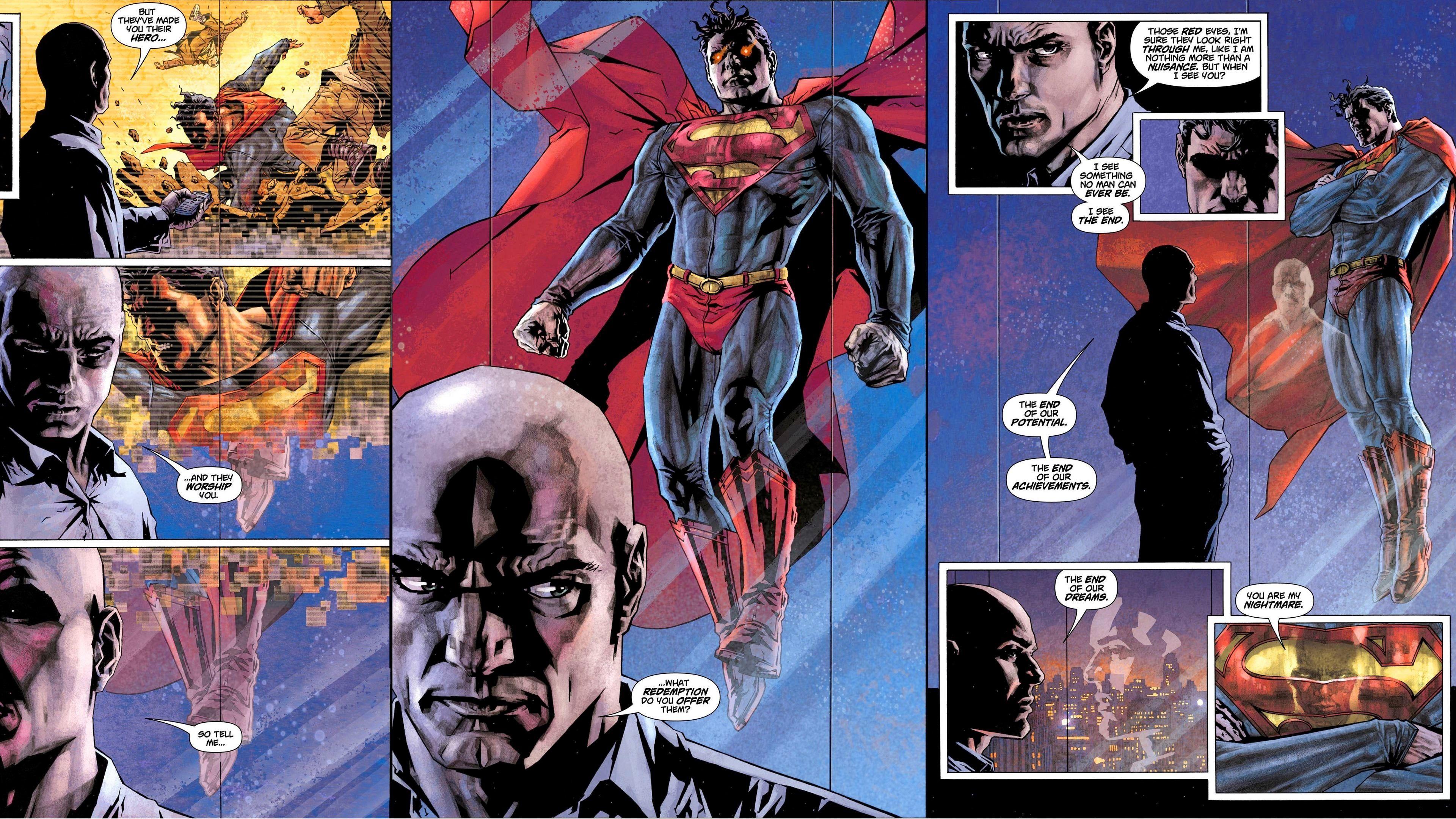 3840x2160 Comic Excerpt 4k wallpaper from a few comics panels (Lex Luthor: Man of Steel ): DCcomics