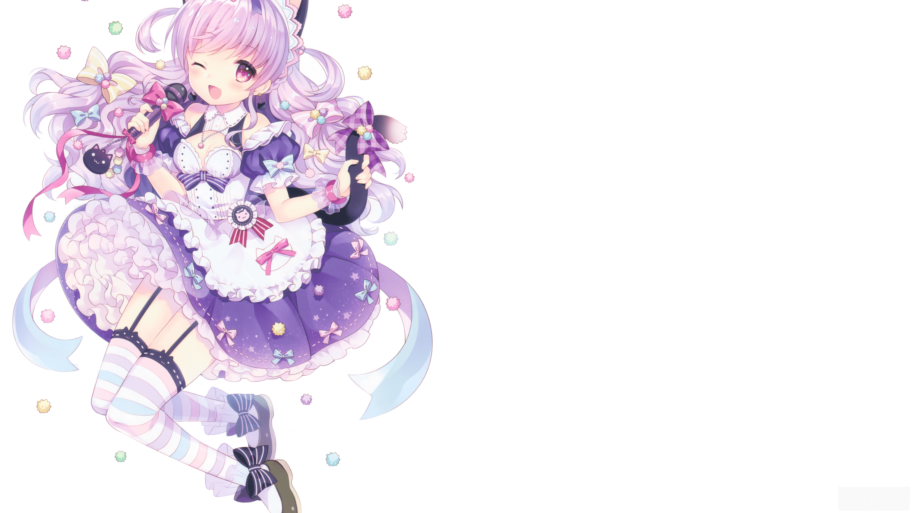 3840x2160 Pink Eyes HD wallpaper,