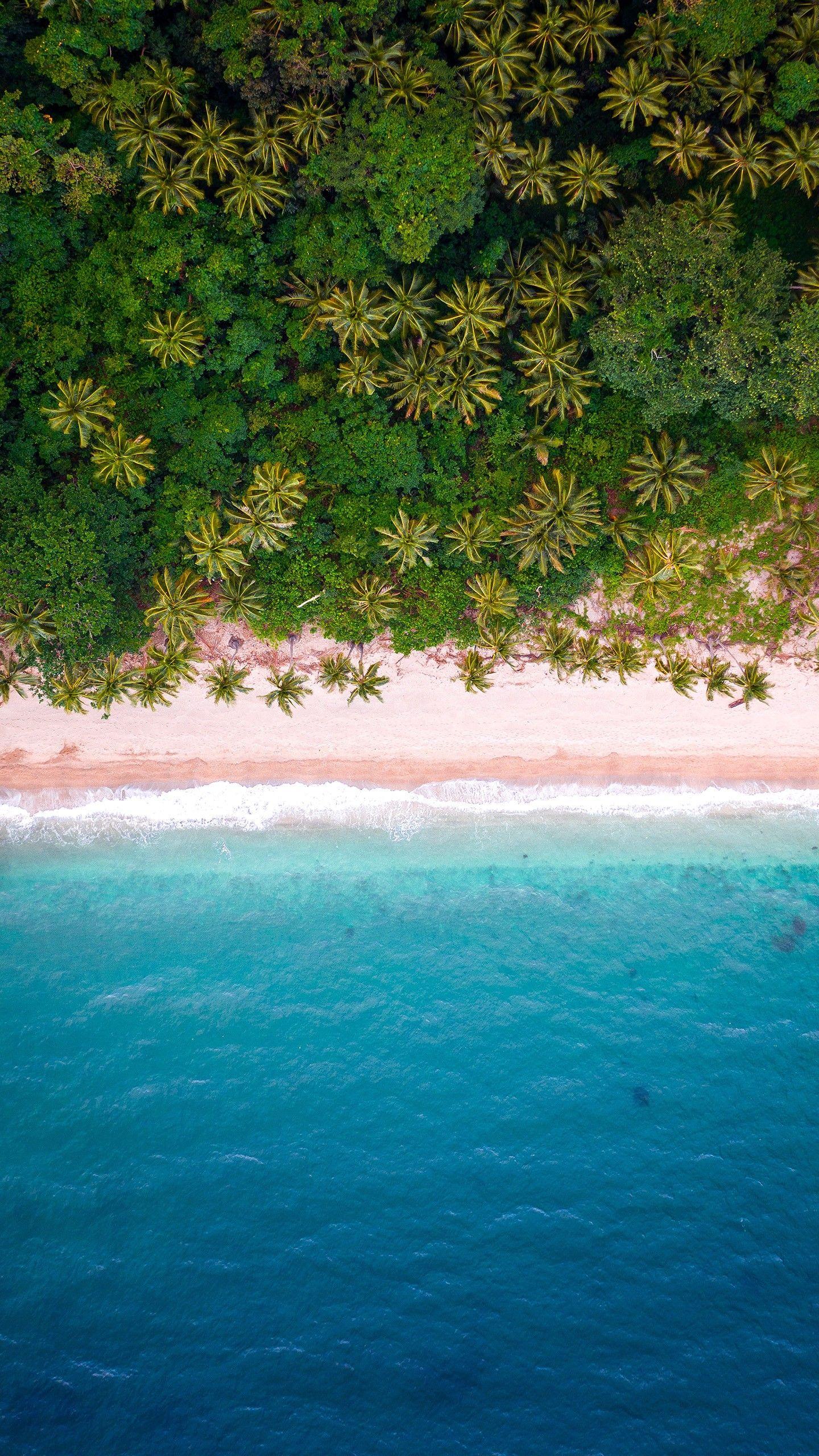 1440x2560 Tropical Beach Aerial View Wallpaper .hdwallpaper.in