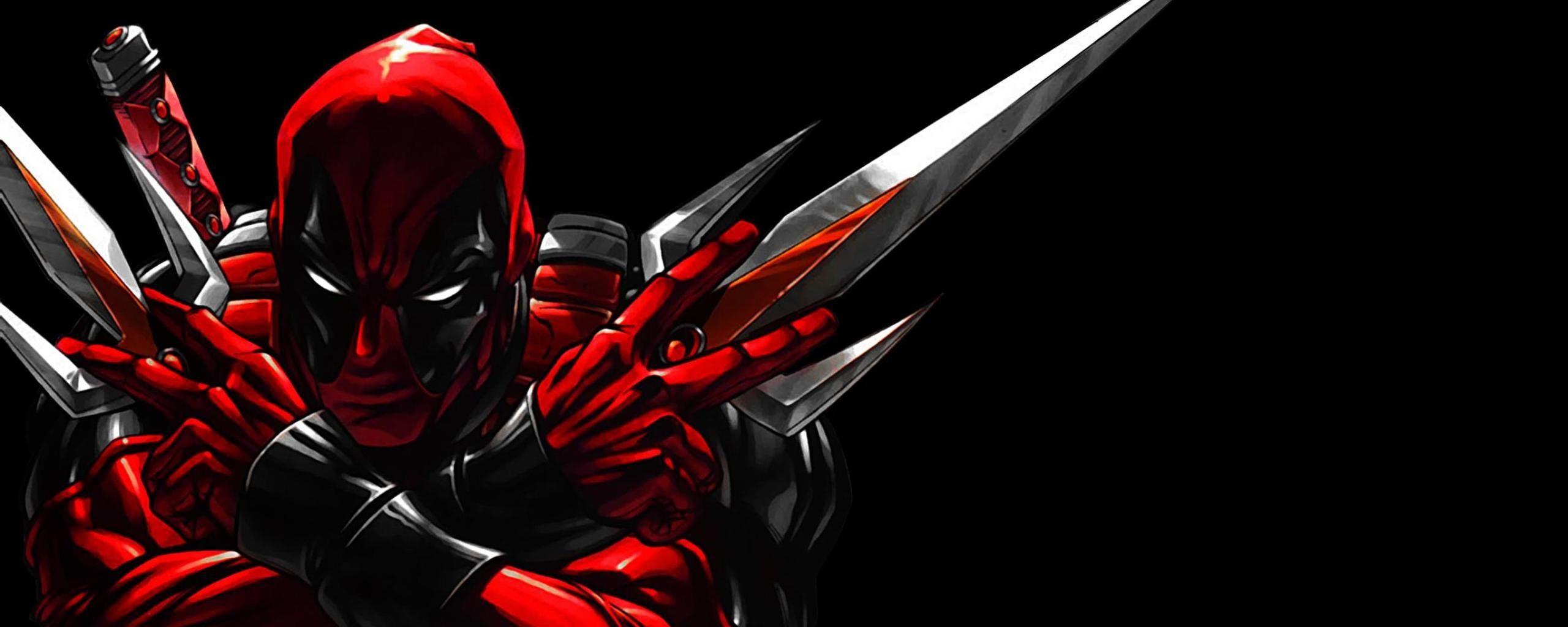 2560x1024 Deadpool Red Anti Hero Wallpaper HD .