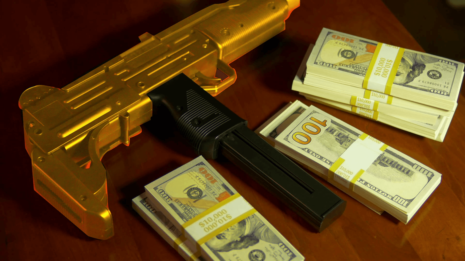 1920x1080 Gold Guns Wallpaper