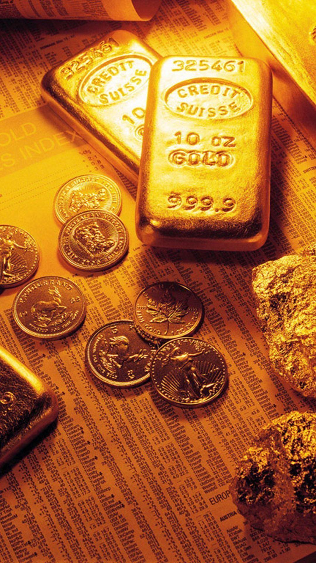 Золото слитки монеты