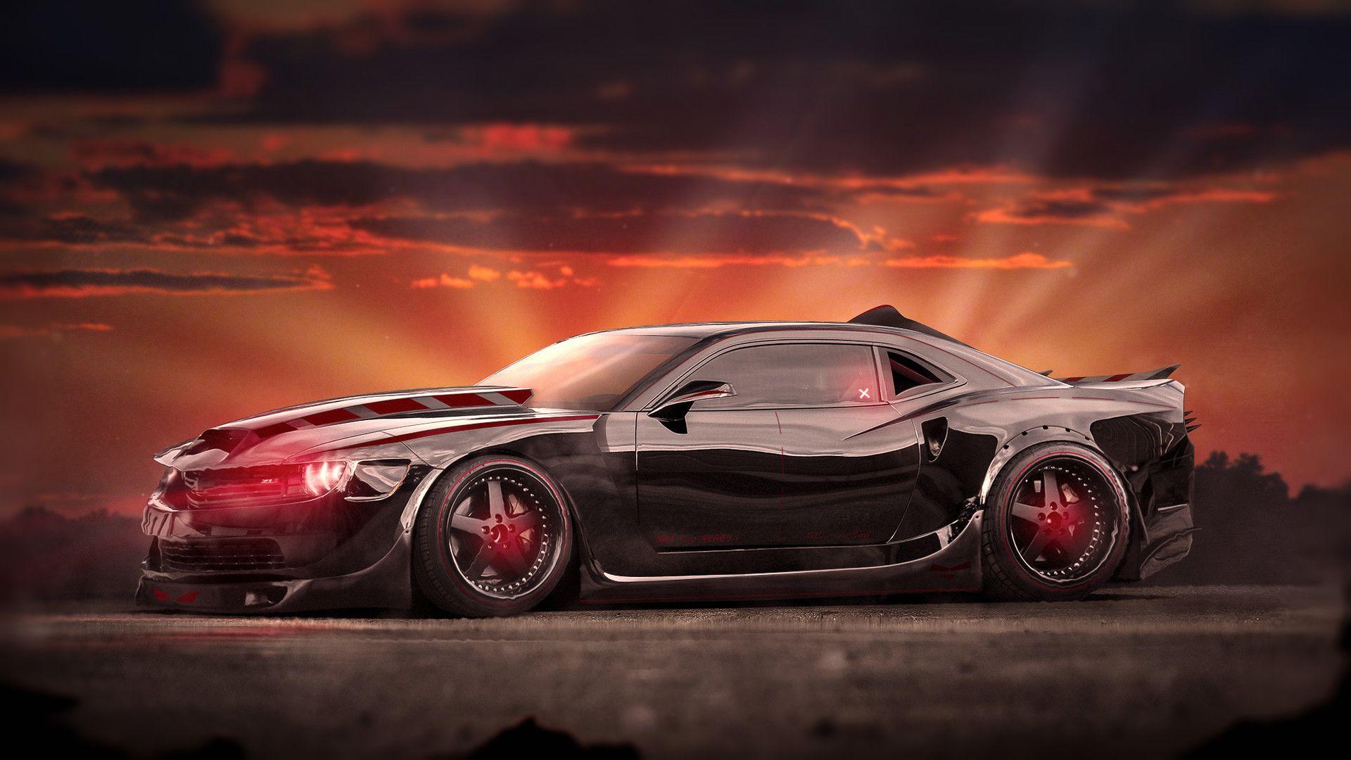 1920x1080 Evil Chevrolet Camaro Muscle Car Wallpaper. HD Car Wallpaper