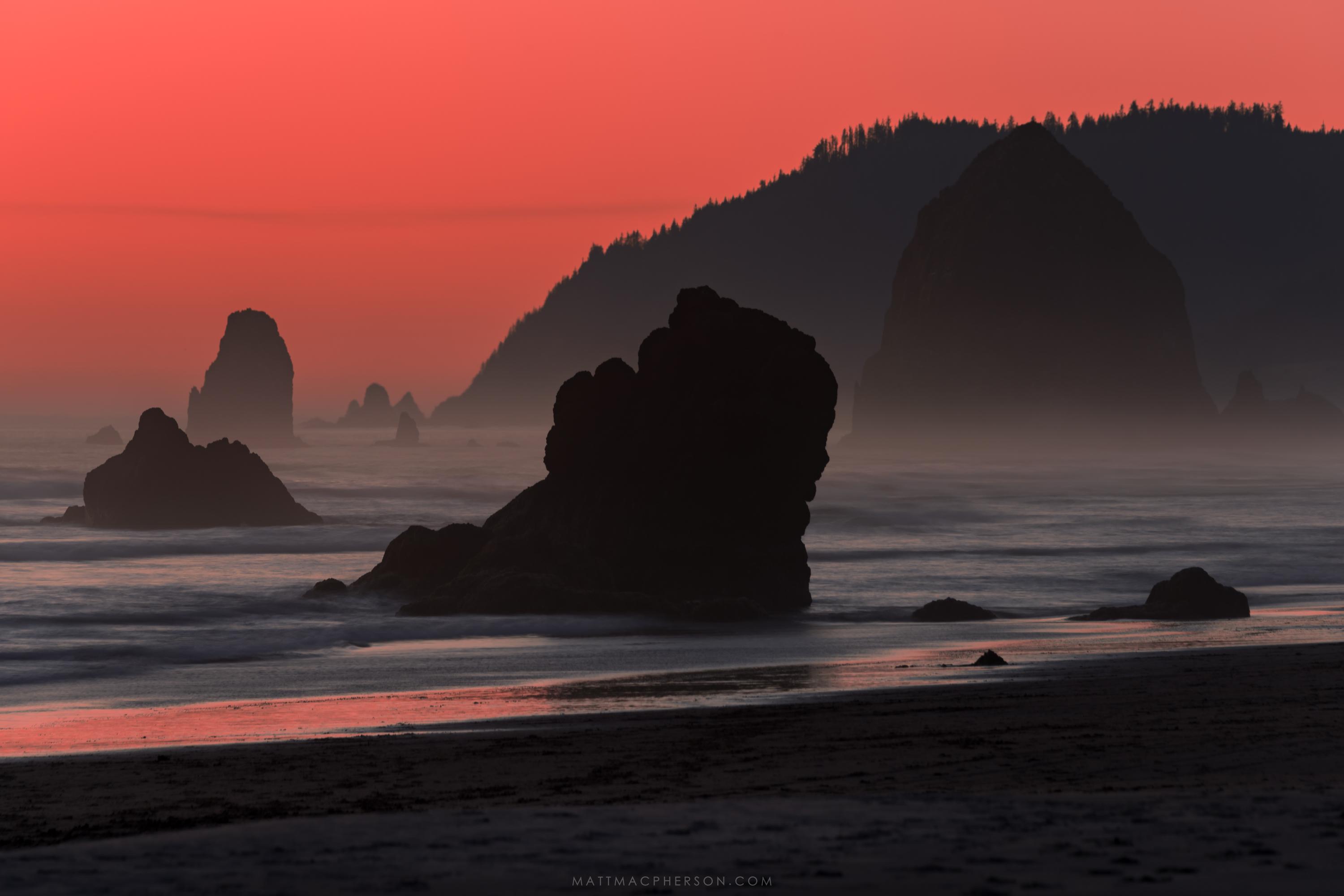 3000x2000 Salmon Sky At Cannon Beach .