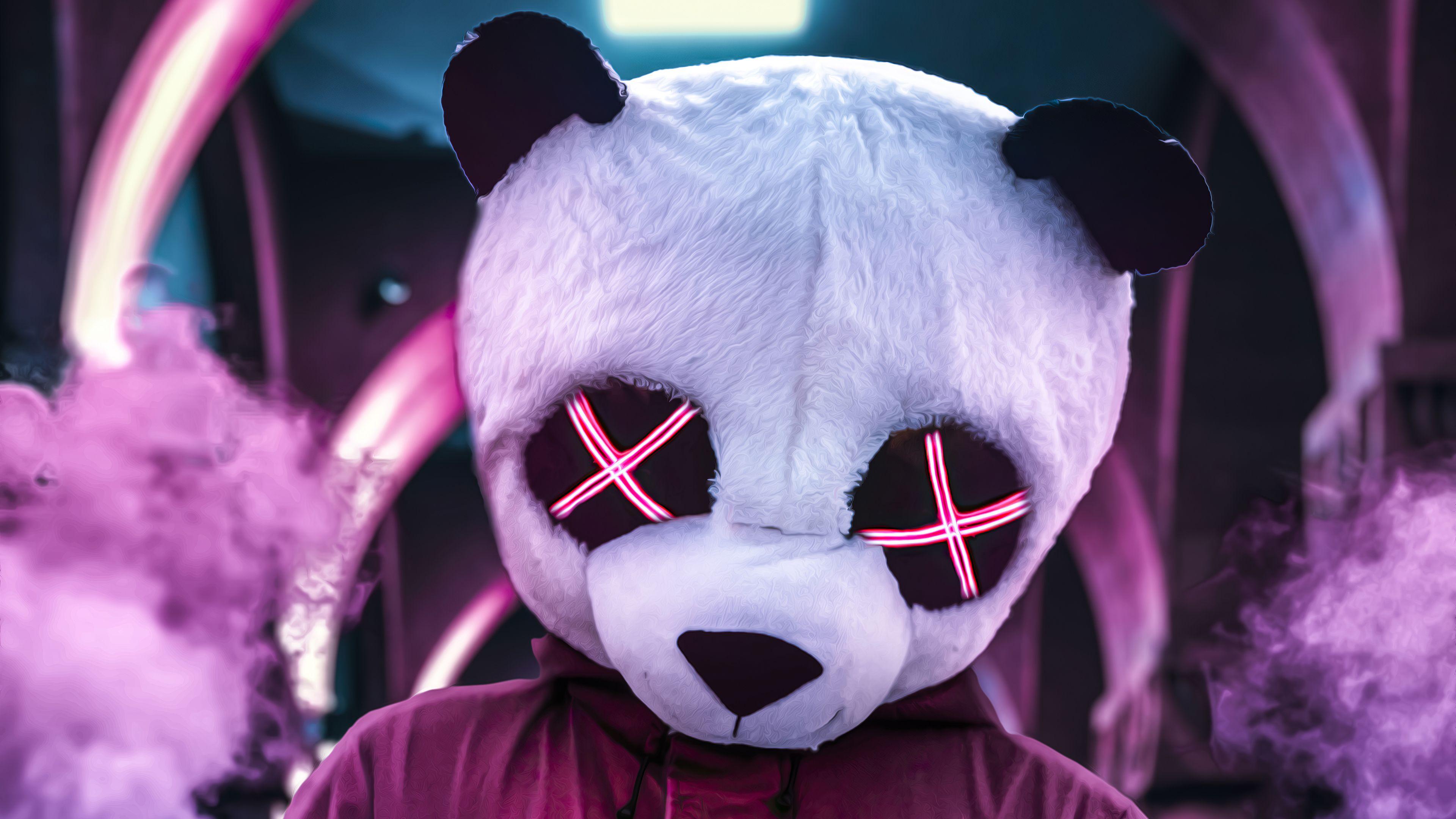 3840x2160 Panda Neon Eyes 4k 1024x768 Resolution HD 4k Wallpaper, Image, Background, Photo and Picture