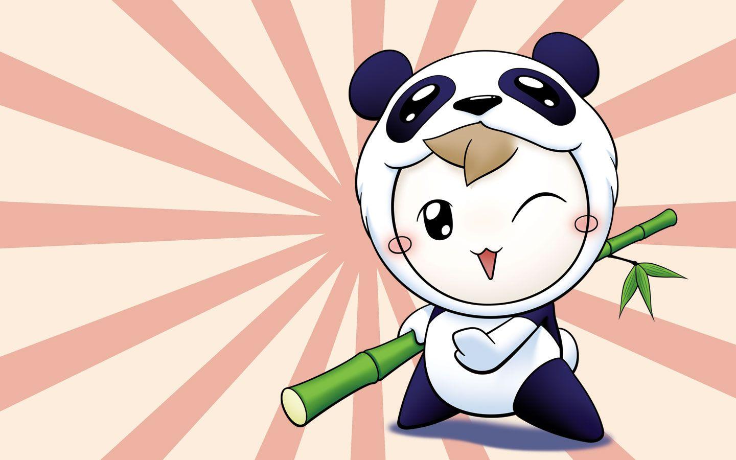 1440x900 Onion Bulb in Panda Suit and Bamboo .