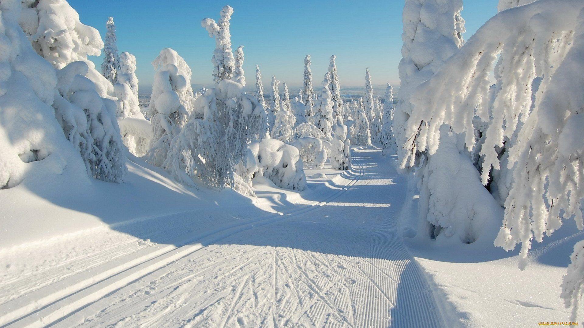 1920x1080 snowy road nature HD wallpaper .