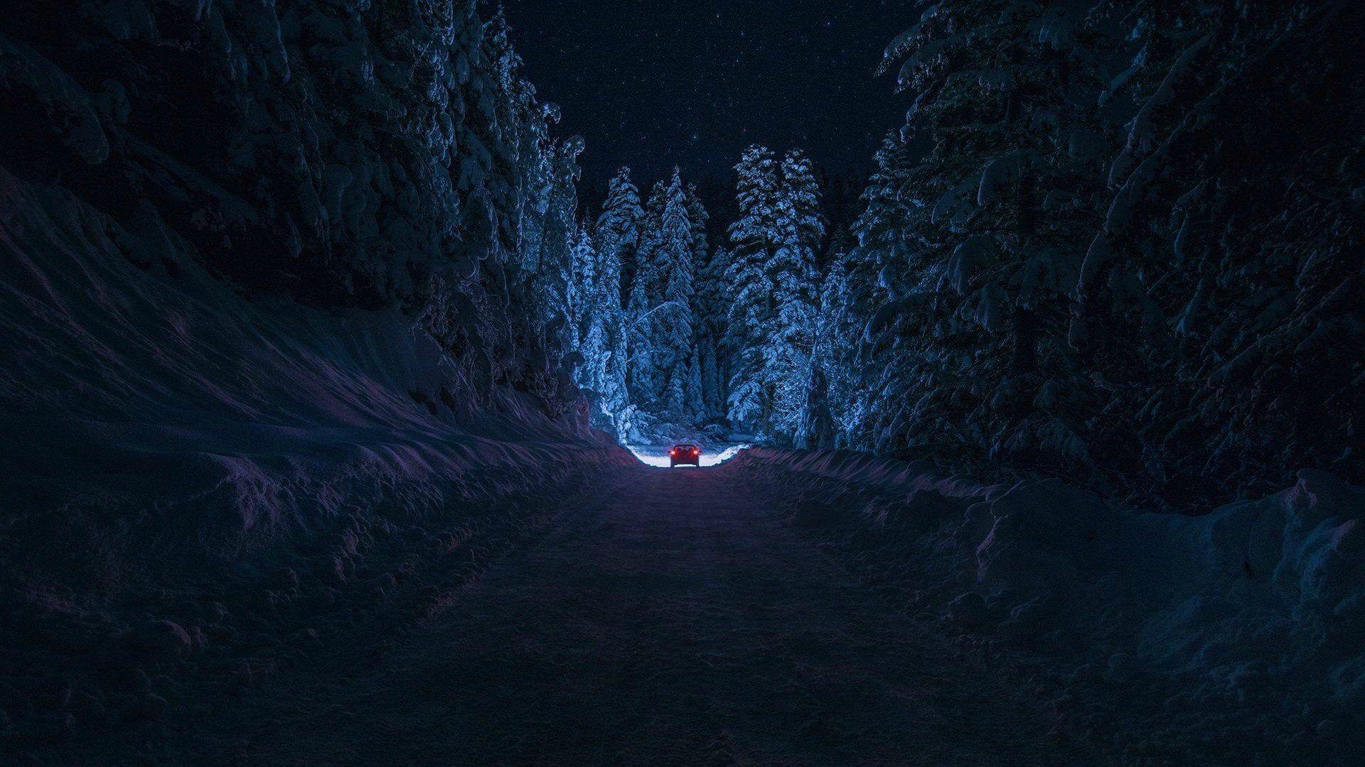 1920x1080 Snowy Road (1920x1080) :