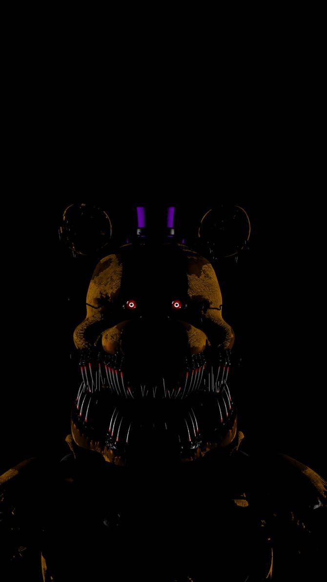 670x1192 Nightmare Fredbear Phone Wallpaper .