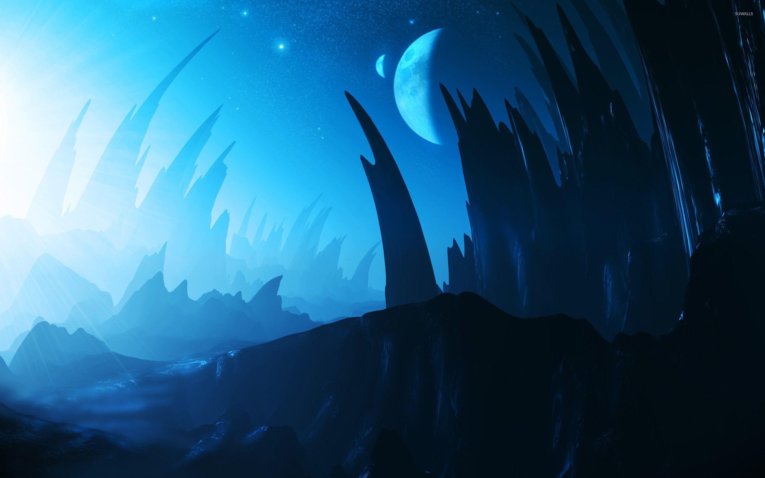 2560x1600 Destroyed planet wallpaper .