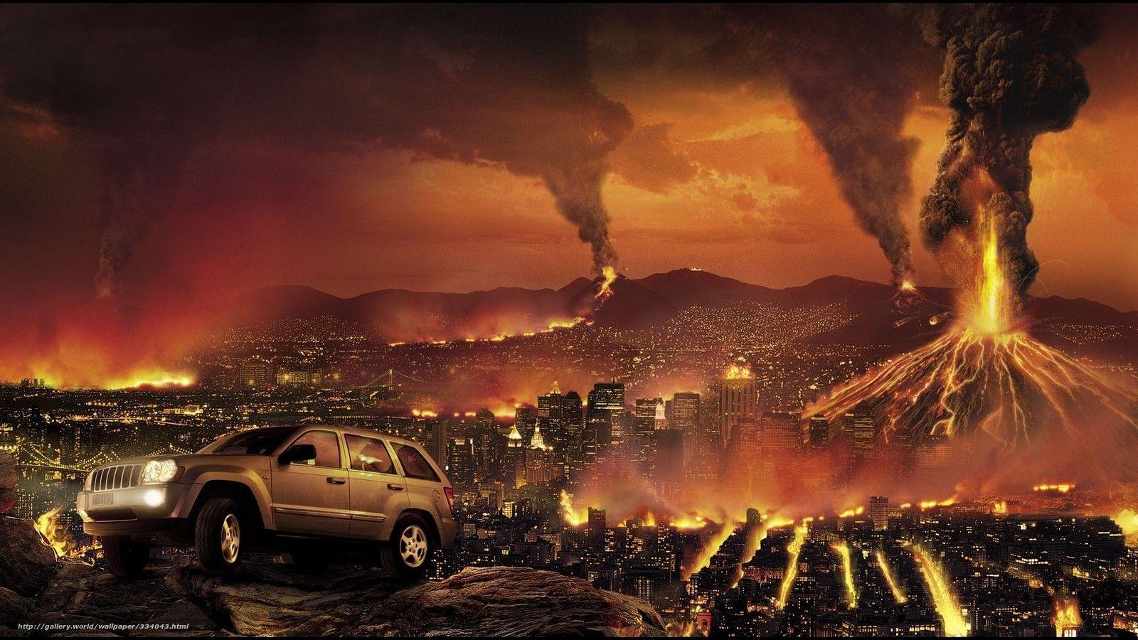 1600x900 Wallpaper City, Destruction, Car, Jeep .gde
