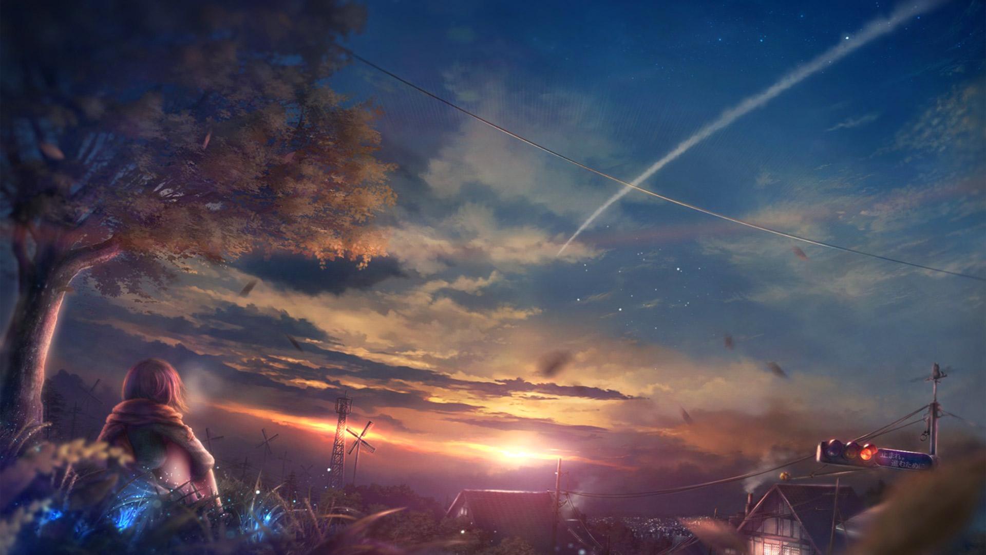 Sunset Anime Scenery Wallpapers Top Free Sunset Anime Scenery