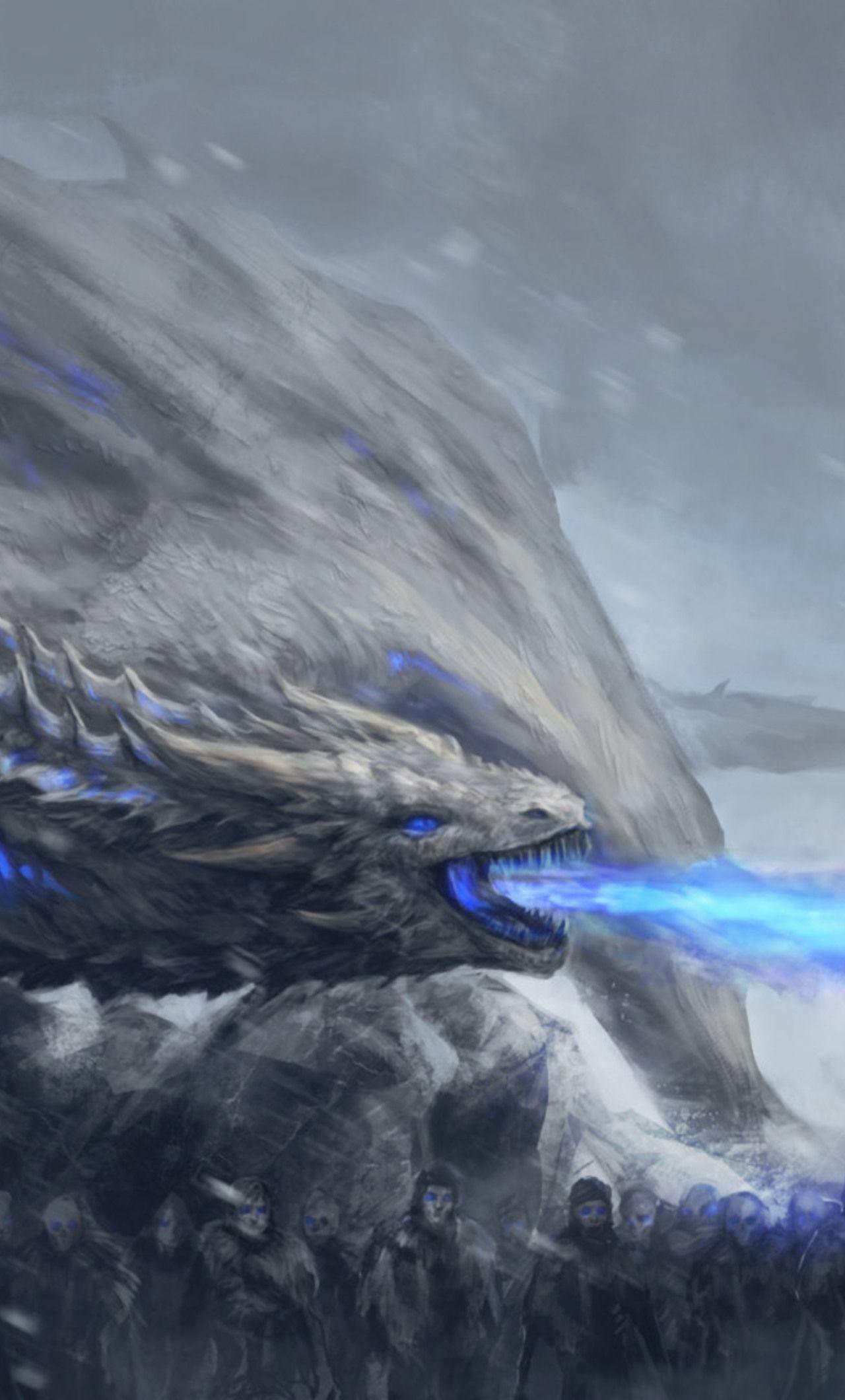 1280x2120 White Walkers Dragon Game Of Thrones iPhone HD 4k