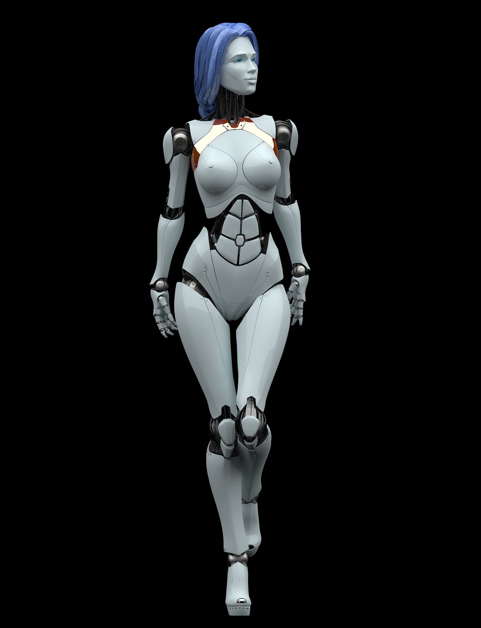 1533x2000 Robotic Woman Cyborg 3D Modelrenderhub.com · In stock