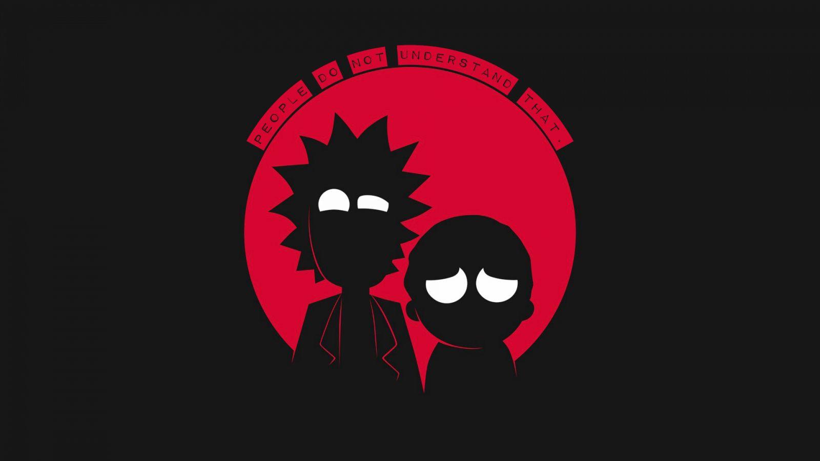 1600x900 wallpaper minimal, rick .