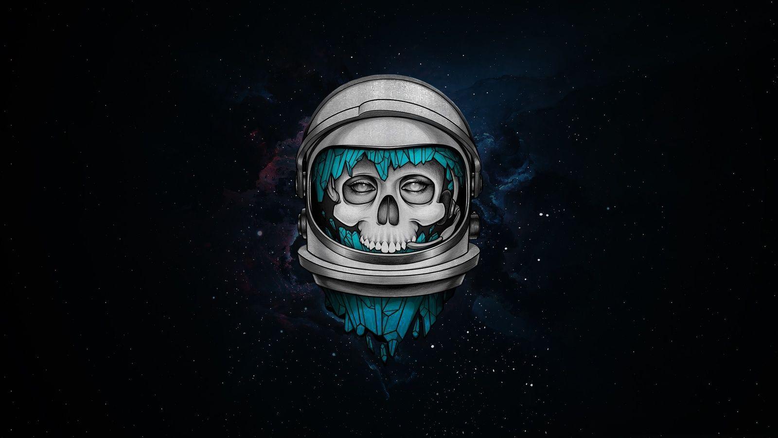 1600x900 Skull Dark Astronaut 1600x900 .