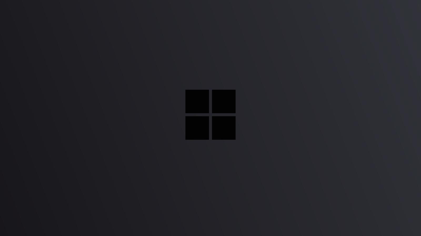 1600x900 Windows 10 Logo Minimal Dark .
