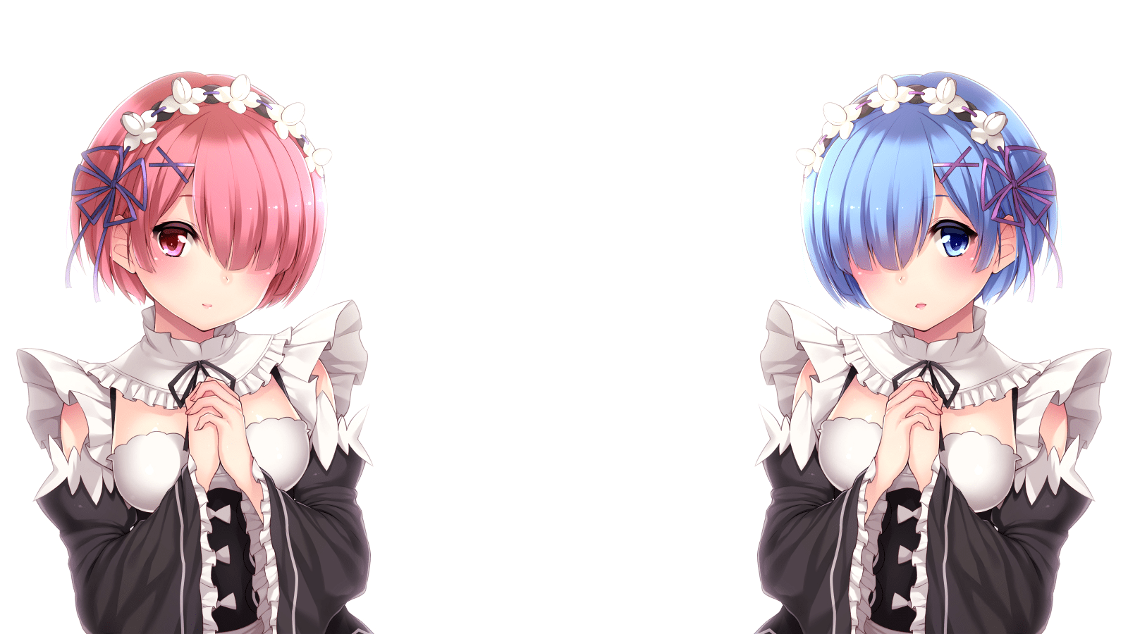 1600x900 Simple Rem and Ram Wallpaper Re:Zero .com