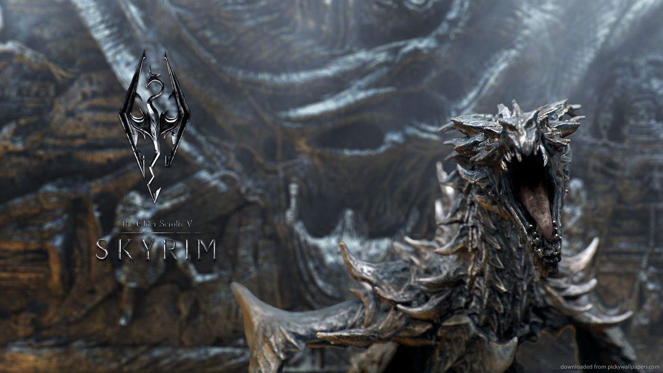 1366x768 Skyrim Wallpaper