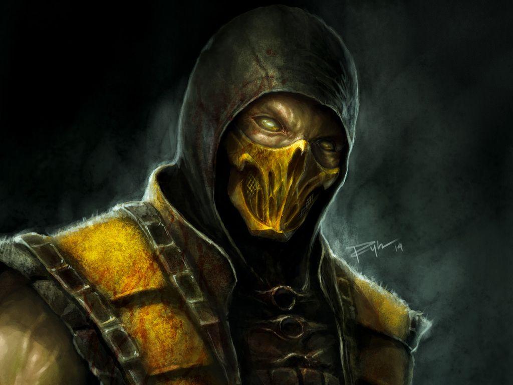 1024x768 Scorpion Mortal Kombat X 4k Artwork .