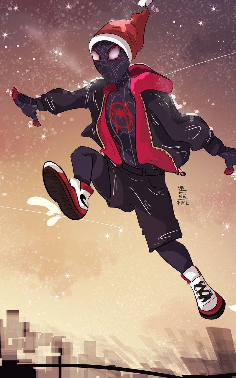 800x1280 Spider Man Into Spider Verse Christmas Nexus Samsung Galaxy Tab Note Android Tablets HD 4k Wallpaper, Image, Background, Photo and Picture